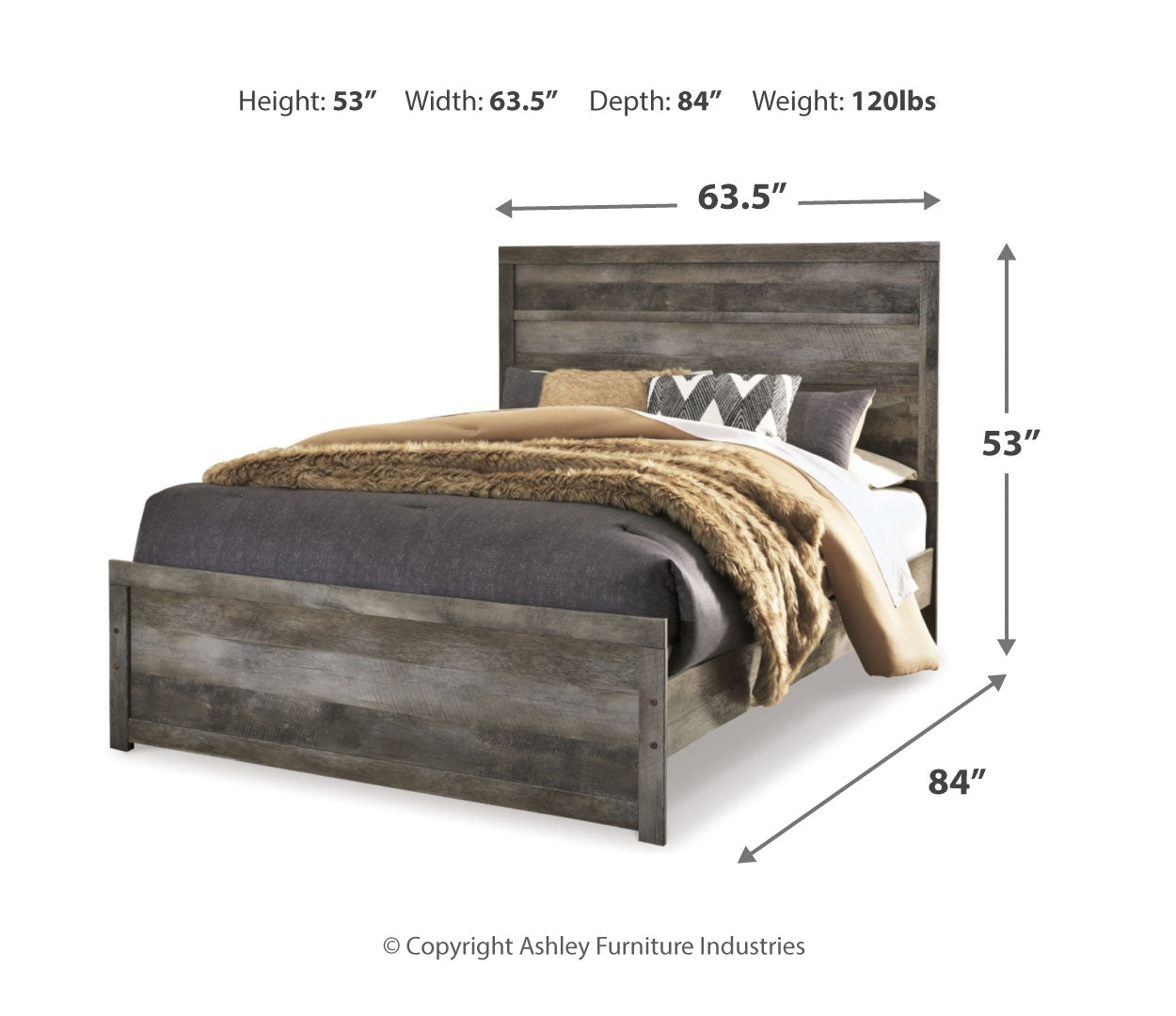 Wynnlow Grey Crossbuck Panel Bedroom Set