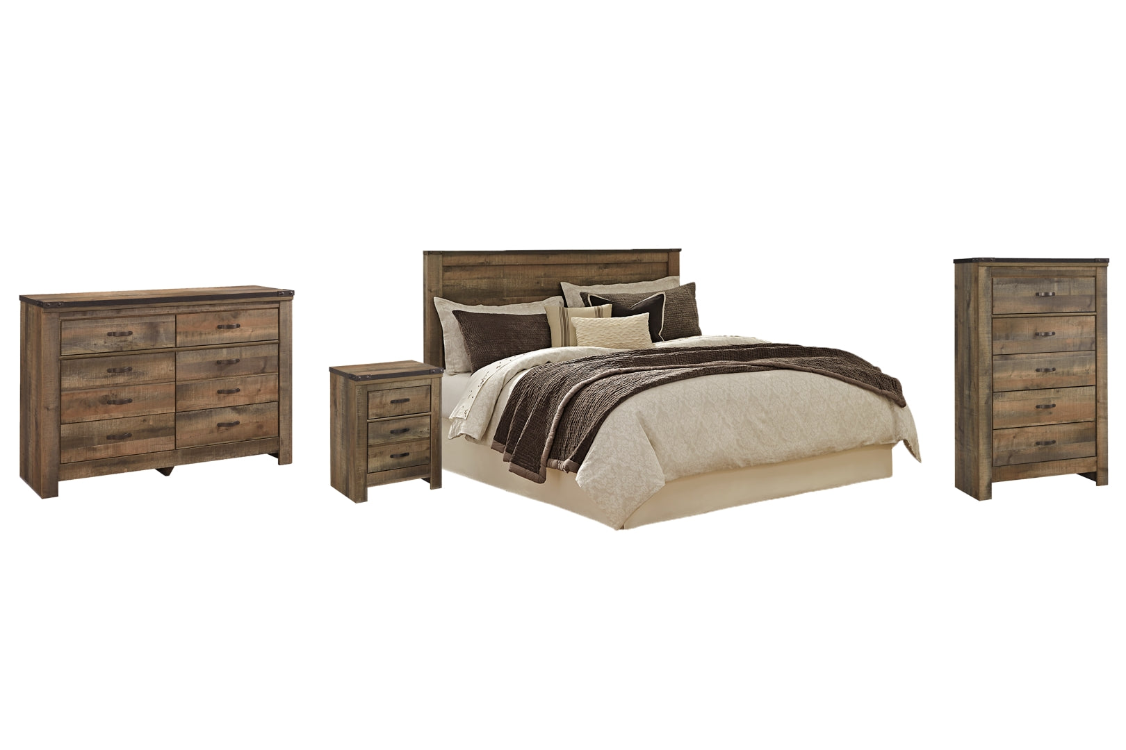 Trinell Brown Panel Bedroom Set