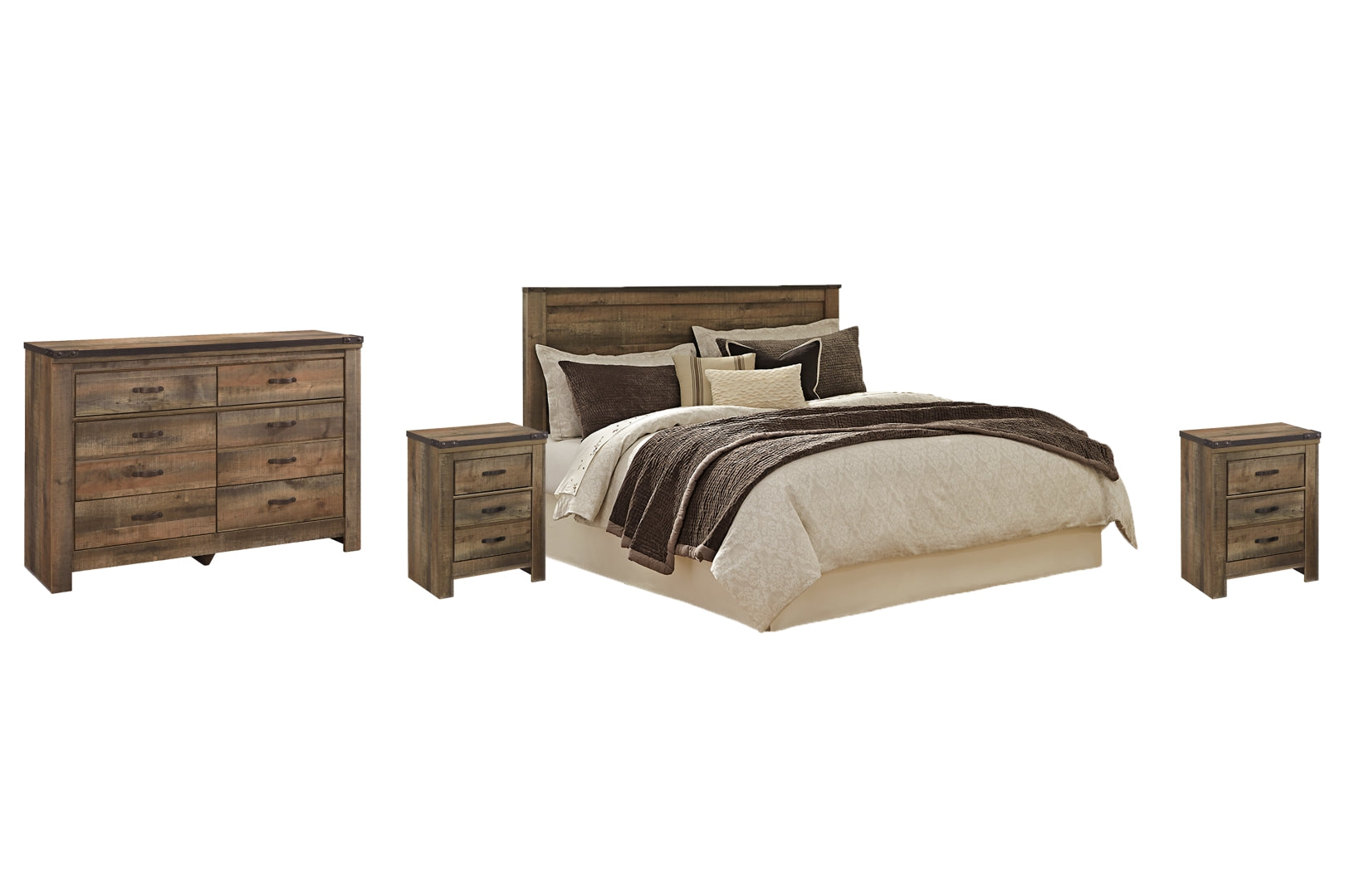 Trinell Brown Panel Bedroom Set