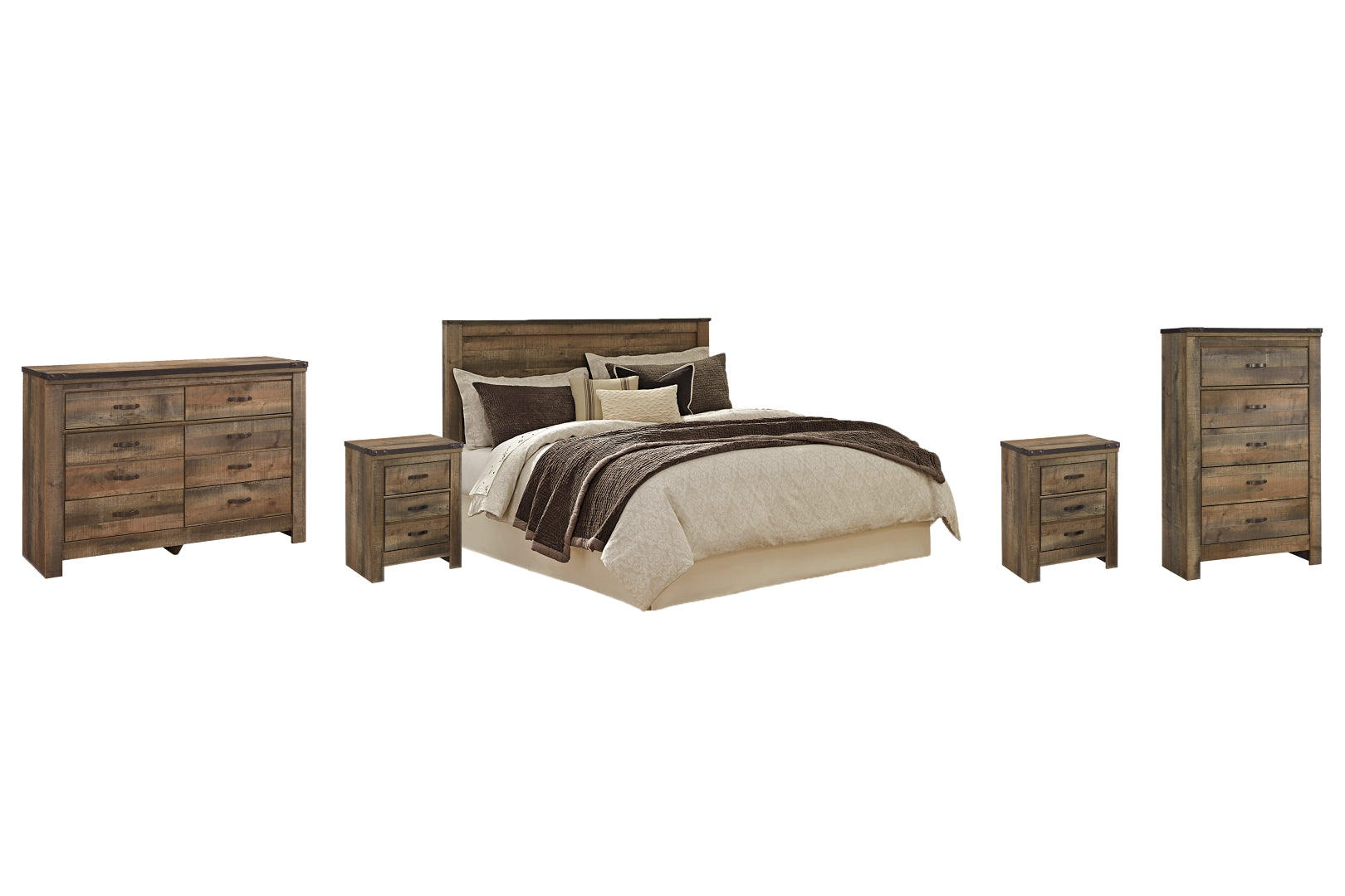 Trinell Brown Panel Bedroom Set