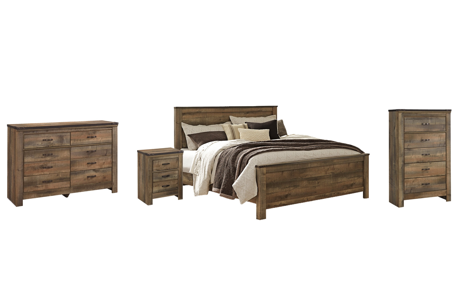 Trinell Brown Panel Bedroom Set