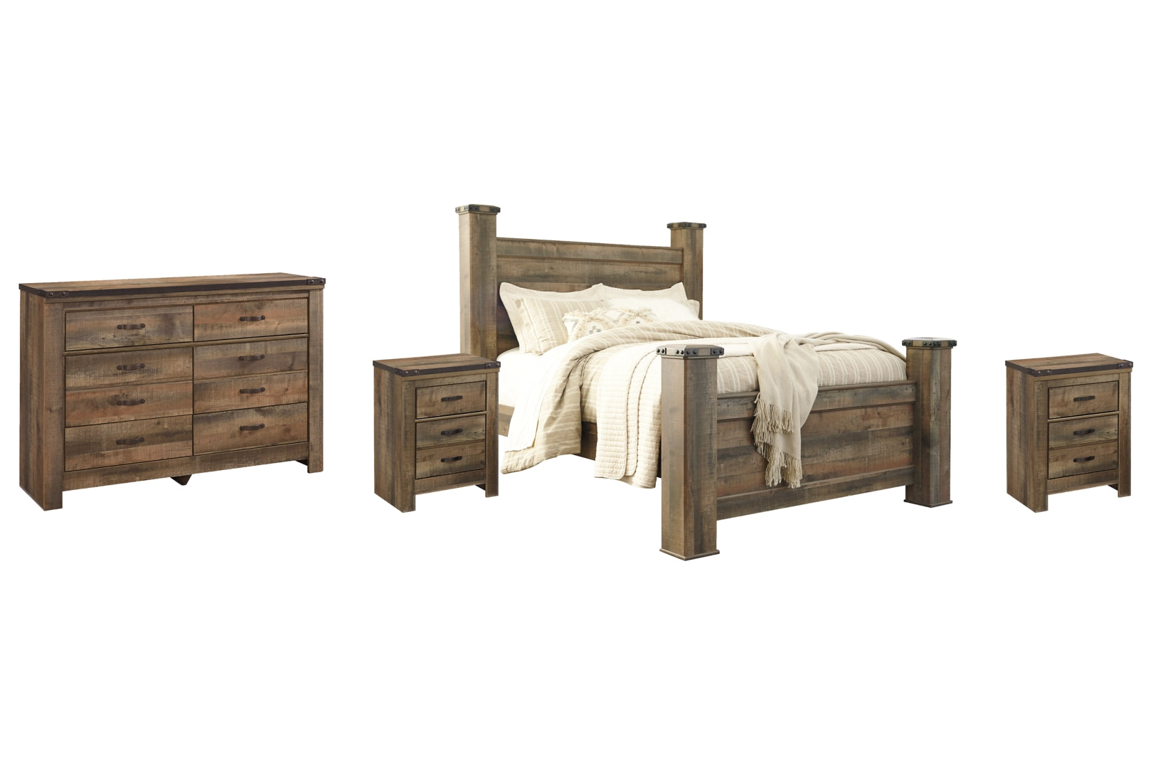 Trinell Brown Panel Bedroom Set