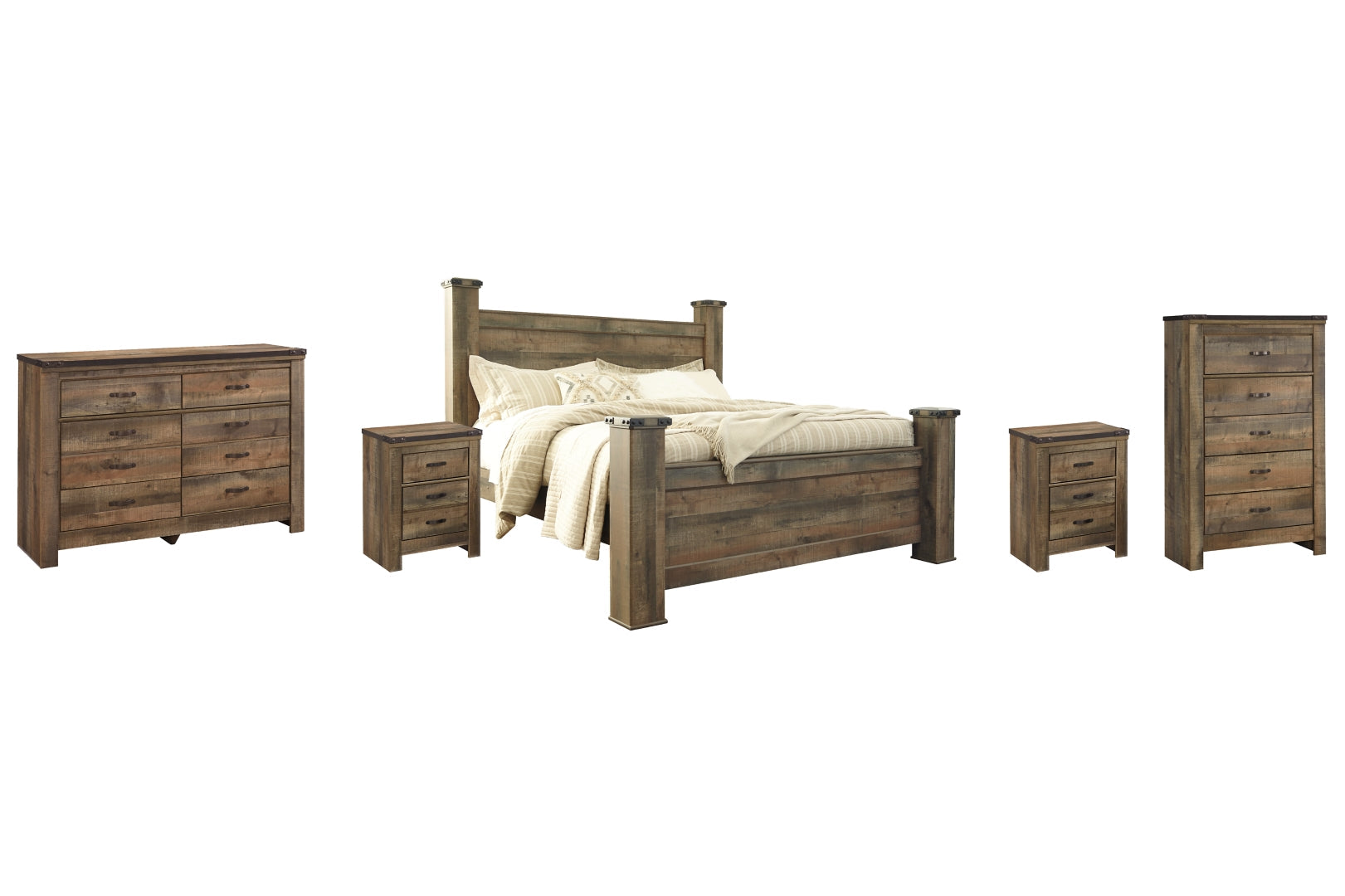 Trinell Brown Panel Bedroom Set