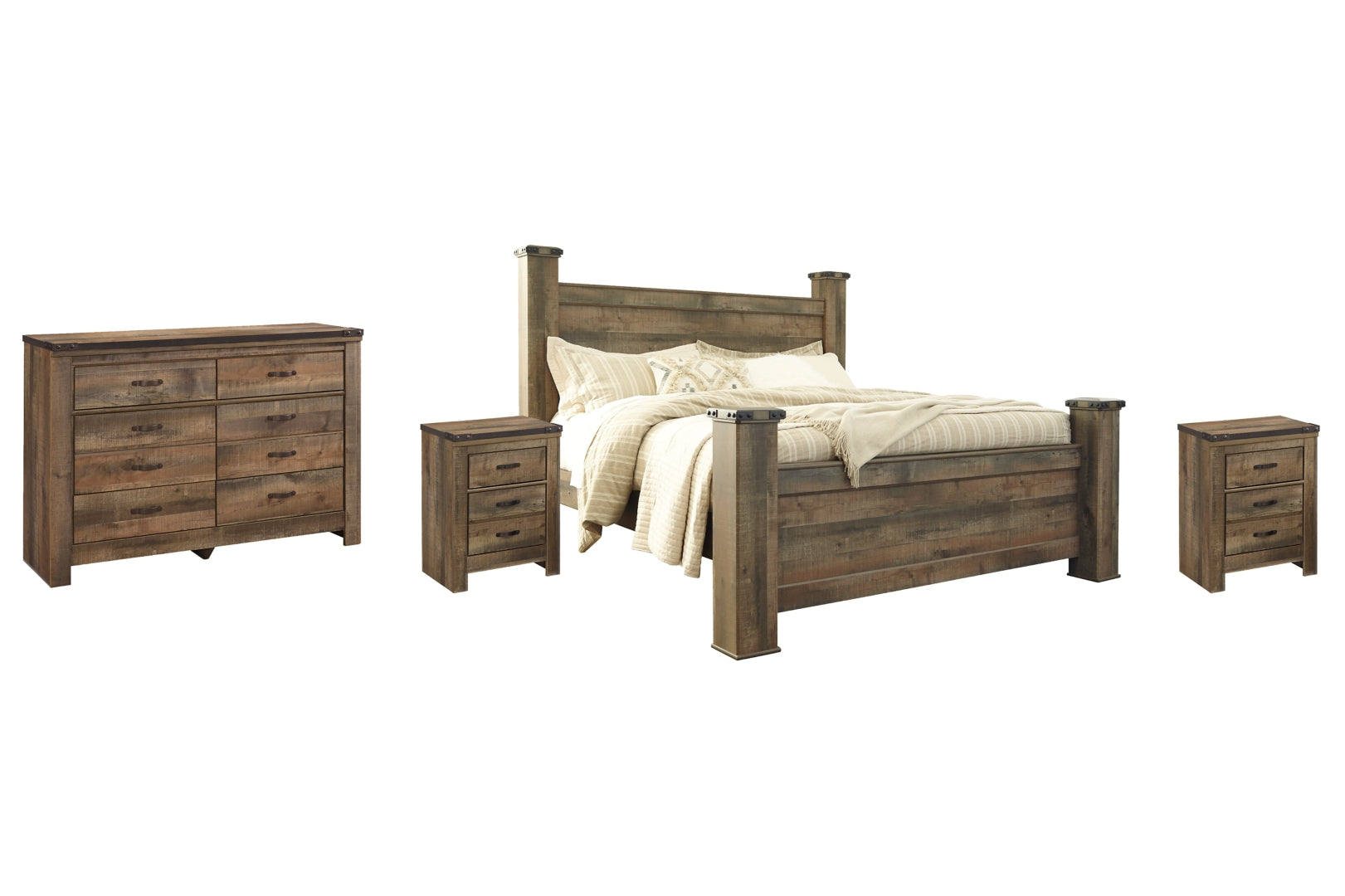 Trinell Brown Panel Bedroom Set