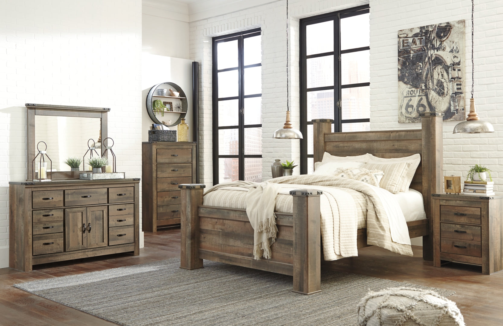 Trinell Brown Panel Bedroom Set