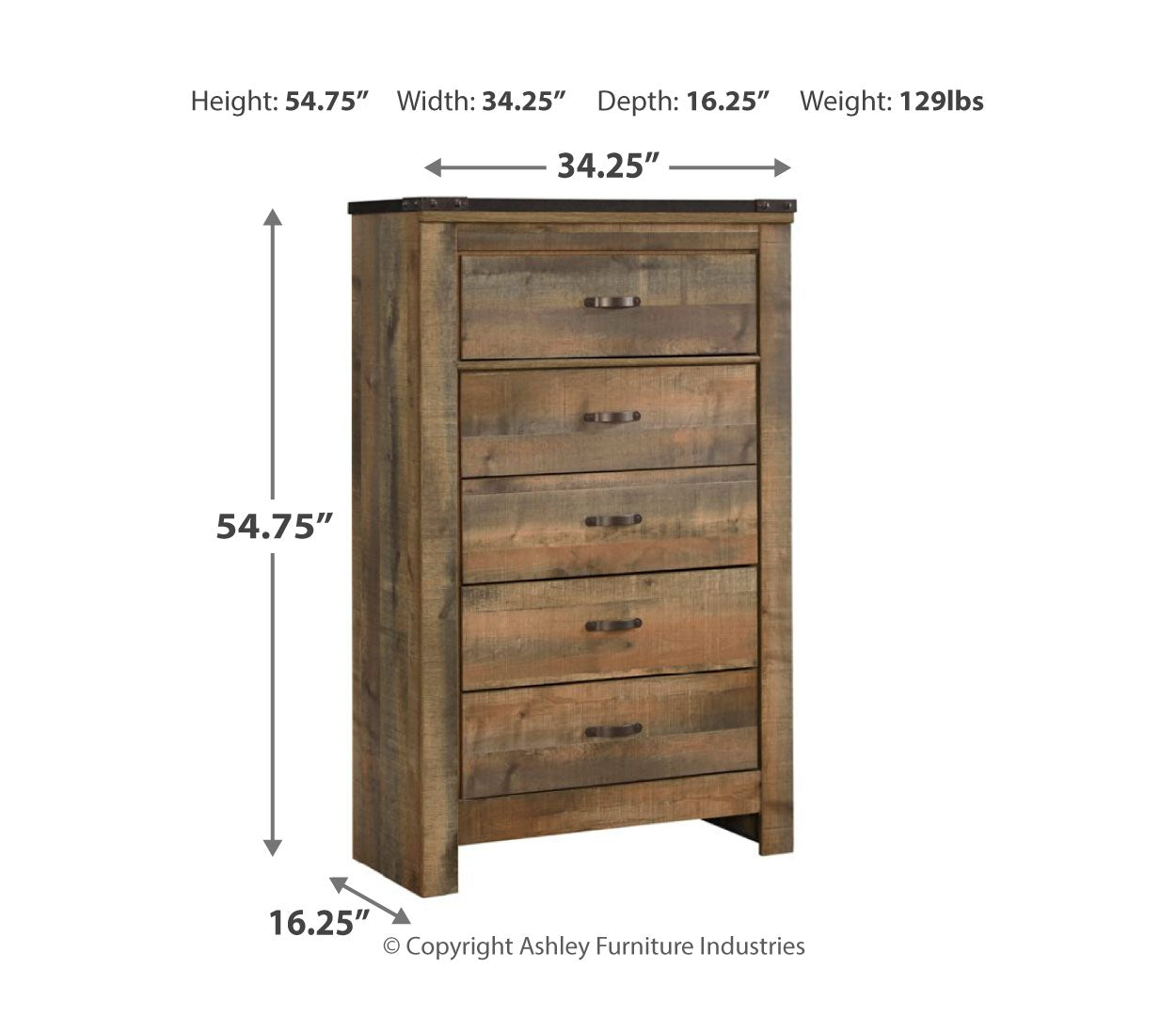 Trinell Brown Panel Bedroom Set