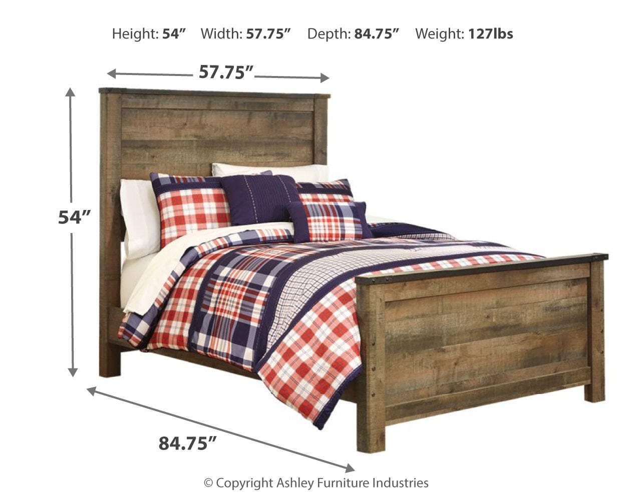 Trinell Panel Bed