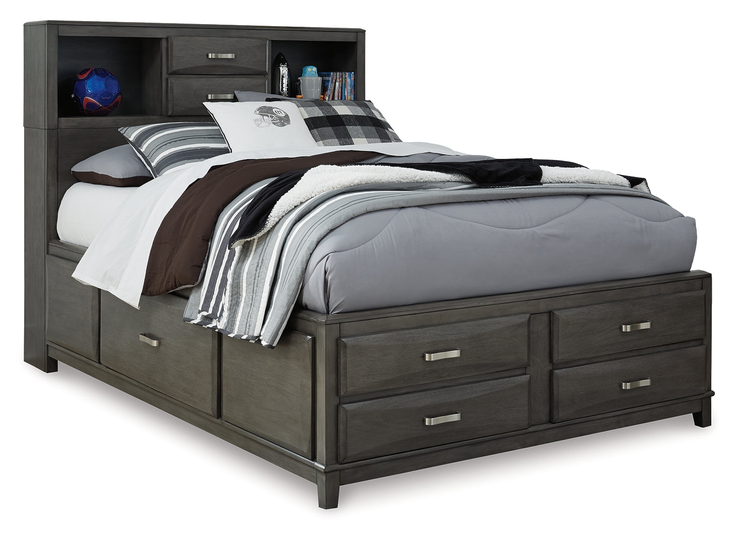 Caitbrook Storage Bed with 8 Drawers