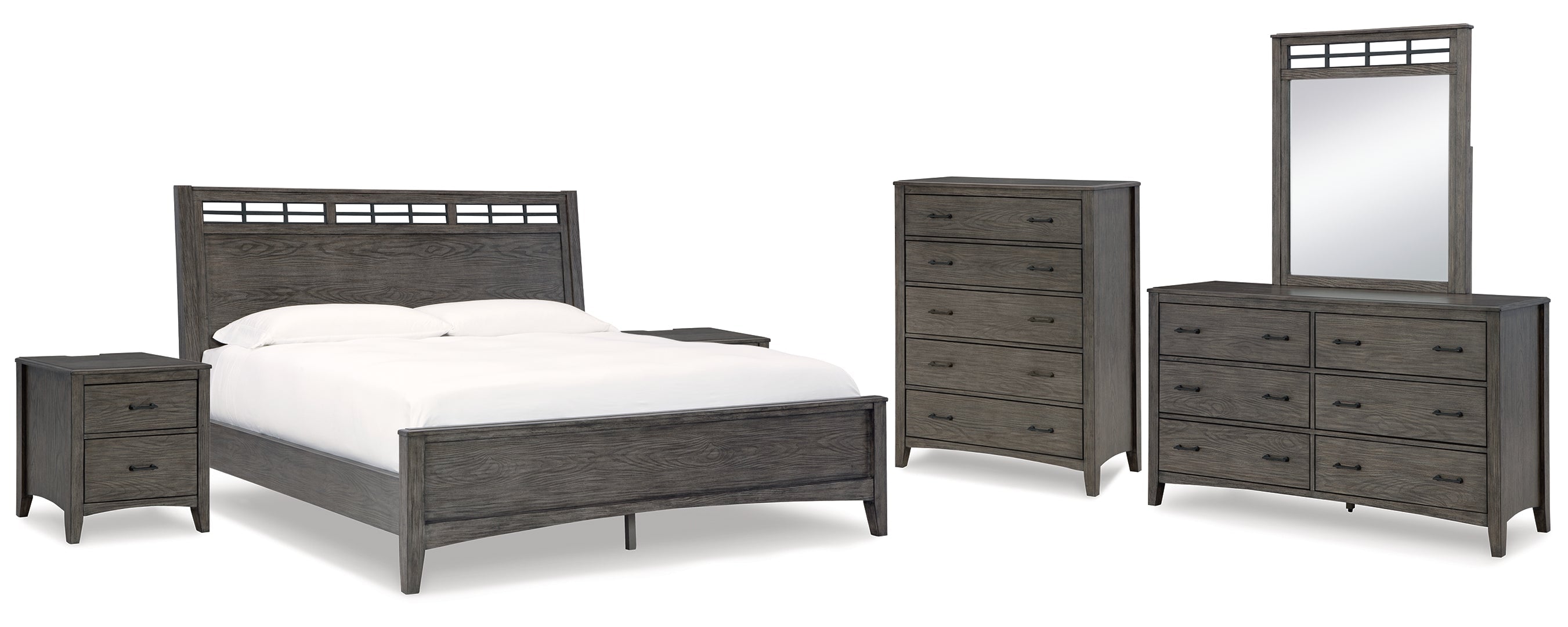 Montillan Grey Panel Bedroom Set