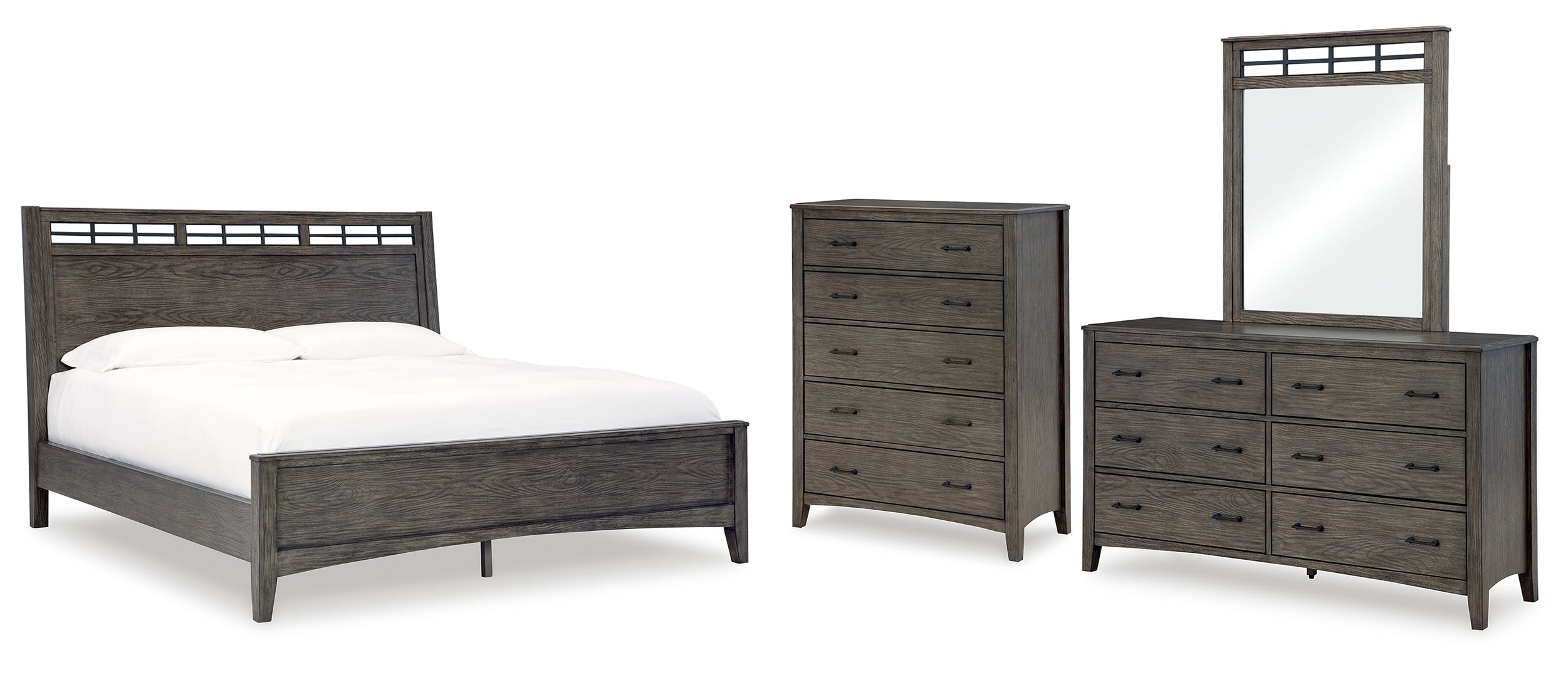 Montillan Grey Panel Bedroom Set