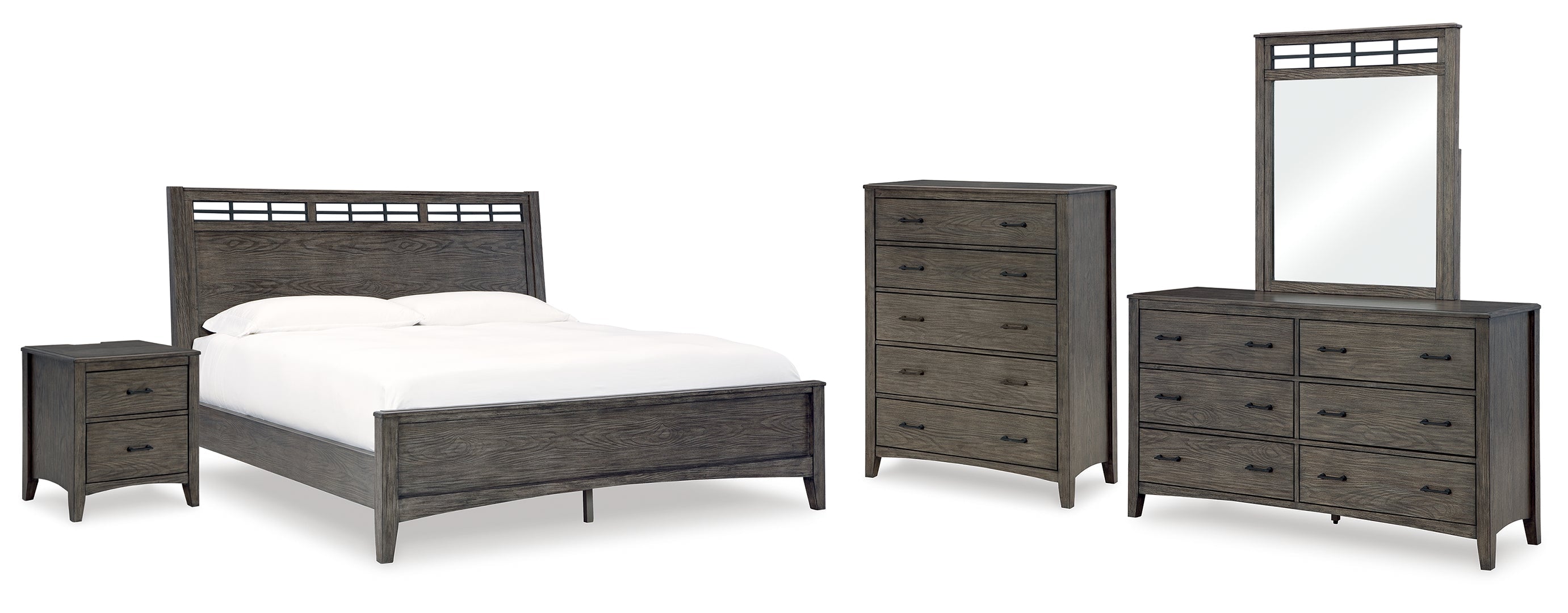 Montillan Grey Panel Bedroom Set