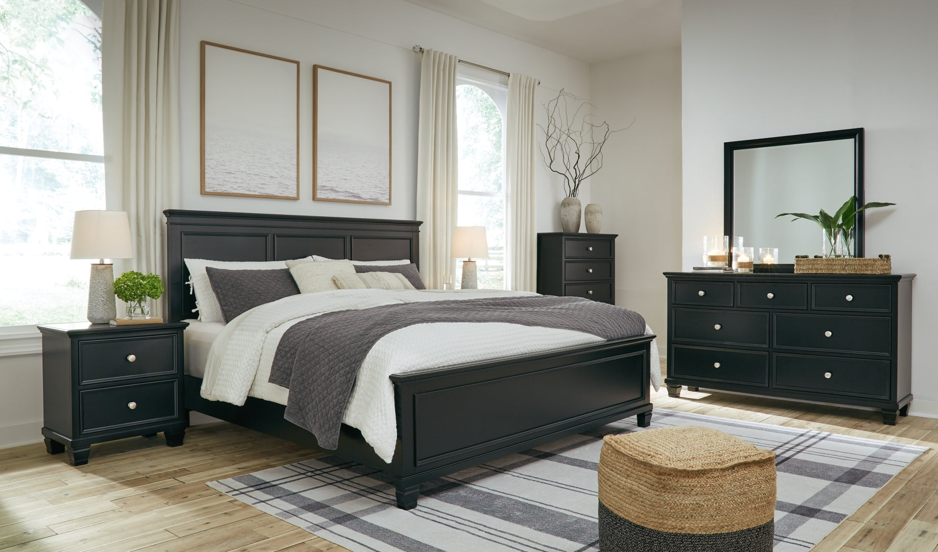 Lanolee Grey Panel Bedroom Set