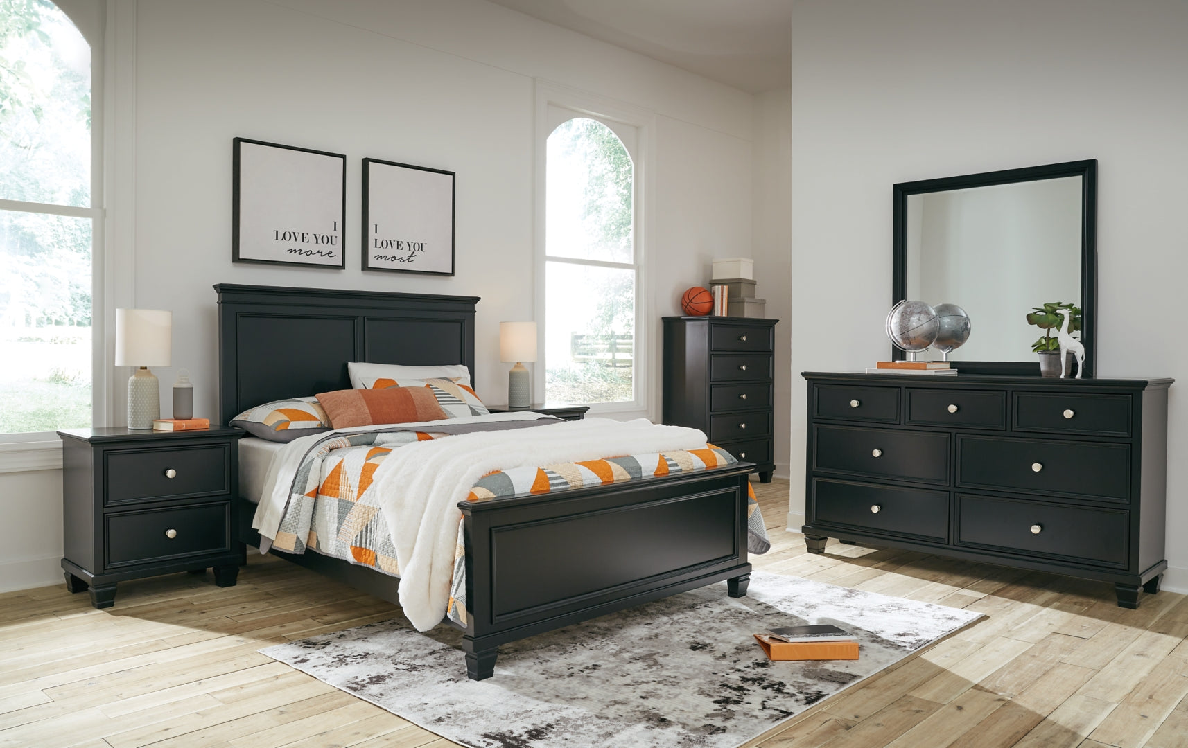 Lanolee Grey Panel Bedroom Set