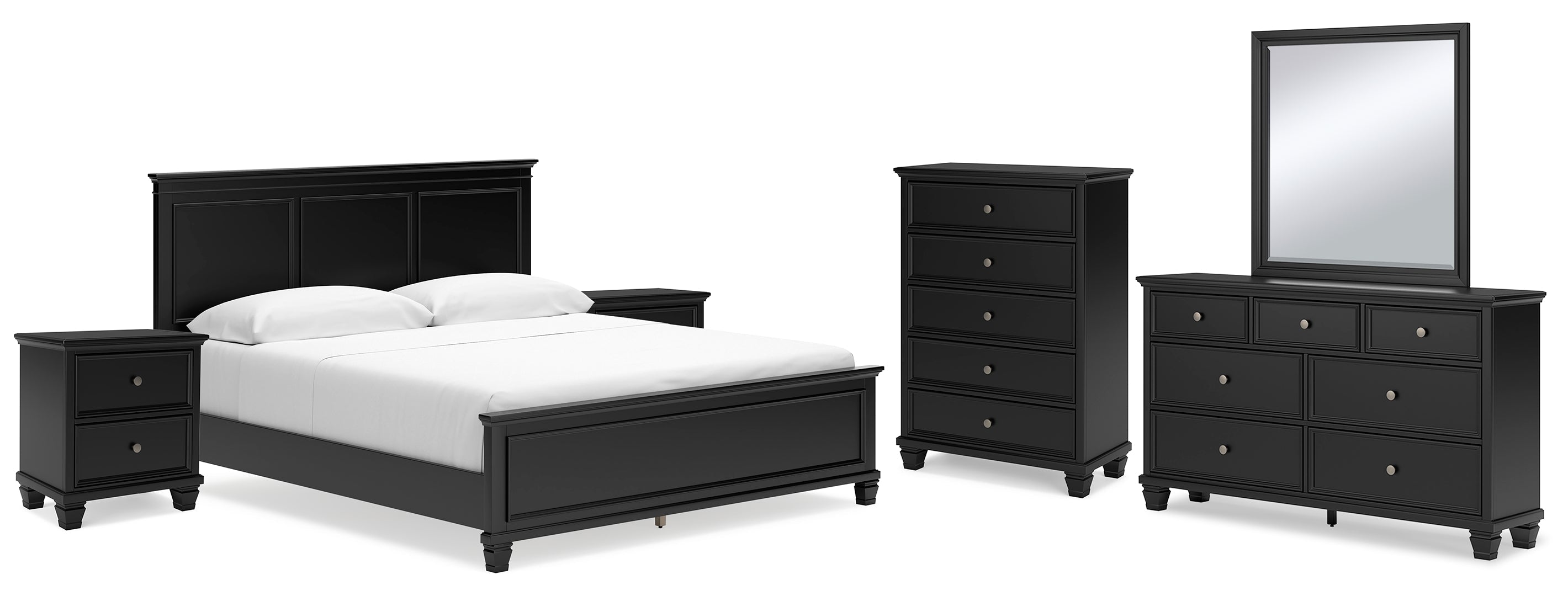 Lanolee Grey Panel Bedroom Set