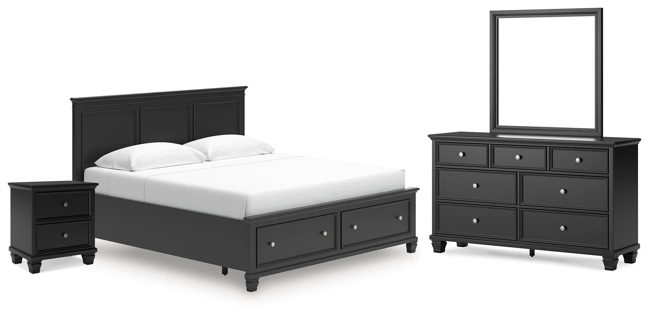 Lanolee Panel Storage Bed Bedroom Set