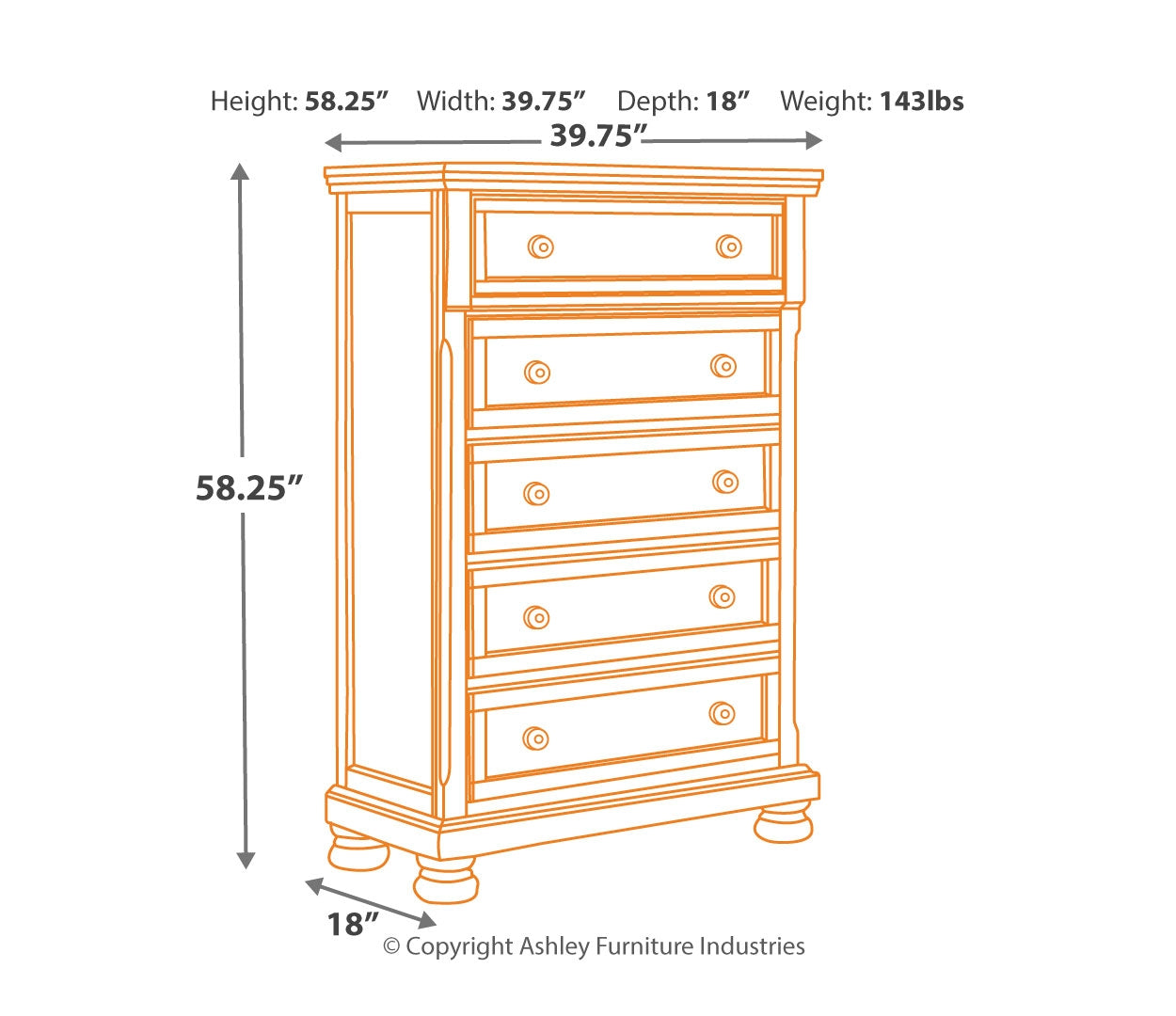 Porter Brown Panel Bedroom Set