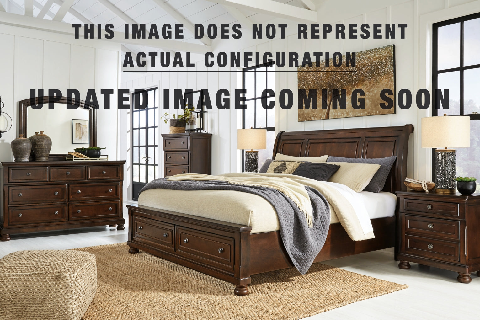Porter Sleigh Storage Bed Bedroom Set