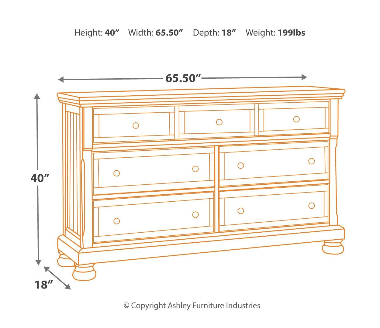 Flynnter Dresser and Mirror