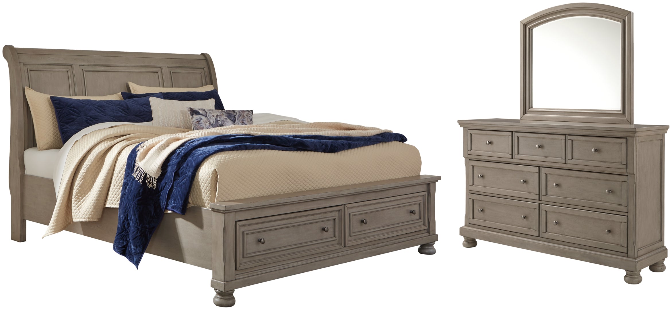 Lettner Brown Panel Bedroom Set