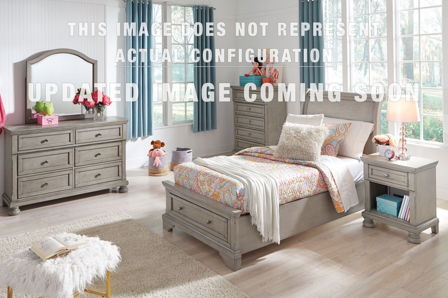 Lettner Sleigh Bed. Dresser Bedroom Set