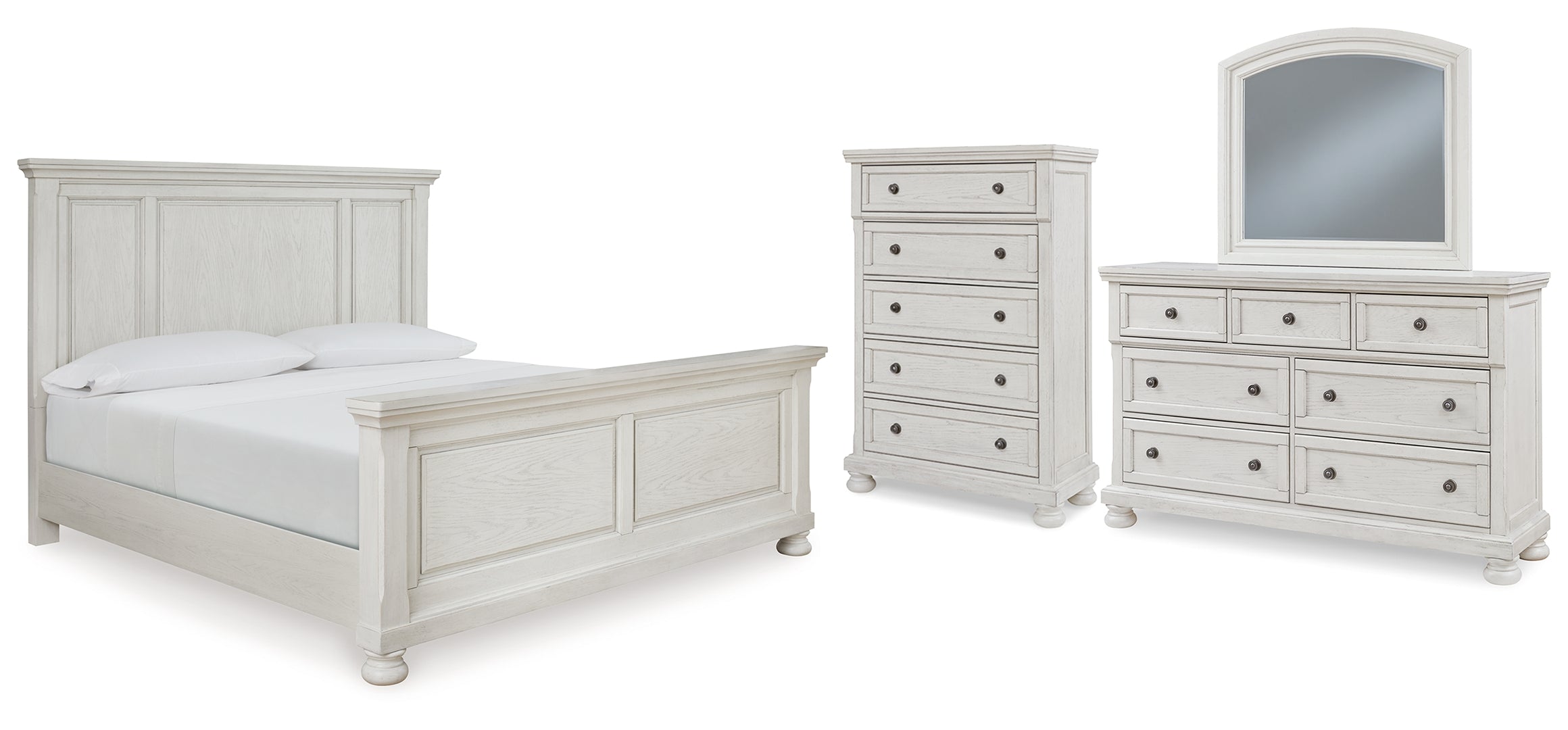 Robbinsdale White Panel Bedroom Set