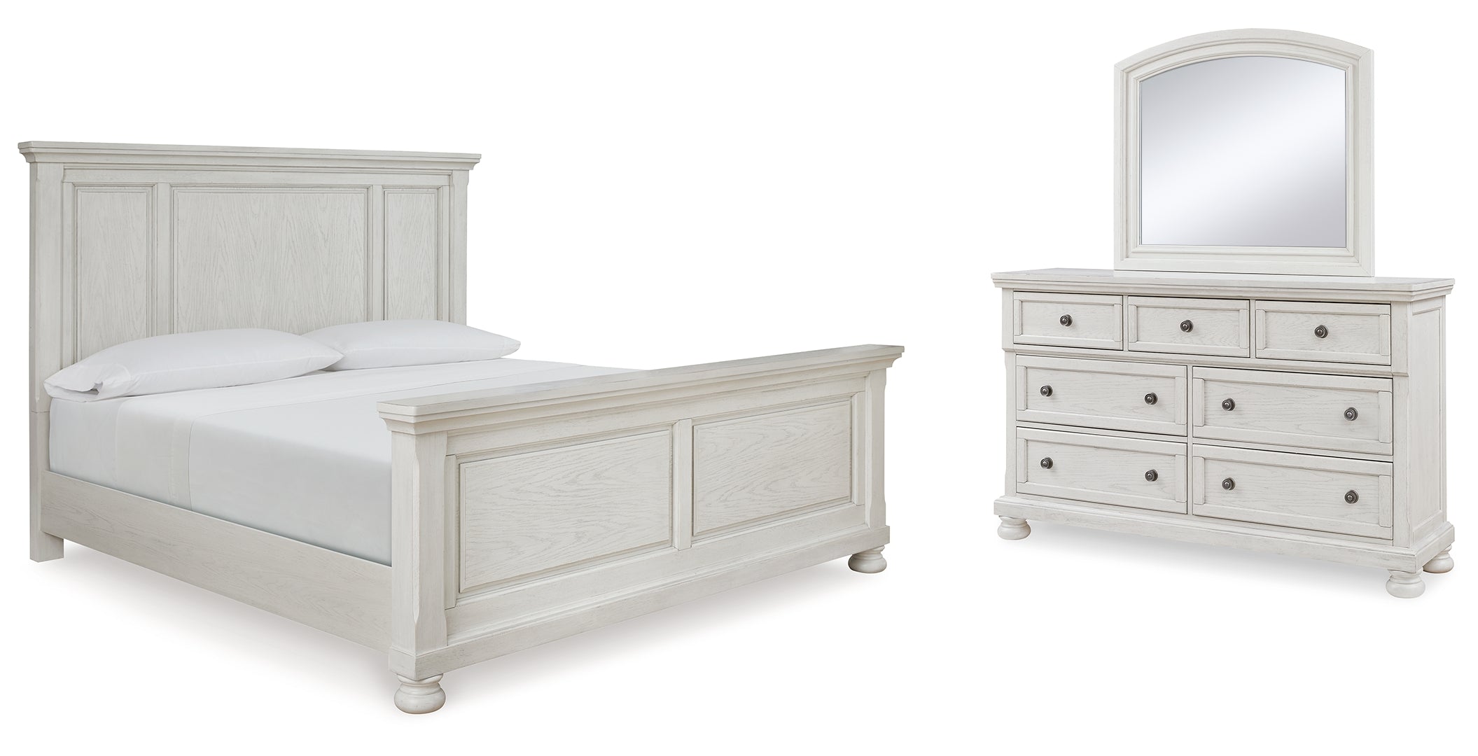 Robbinsdale White Panel Bedroom Set