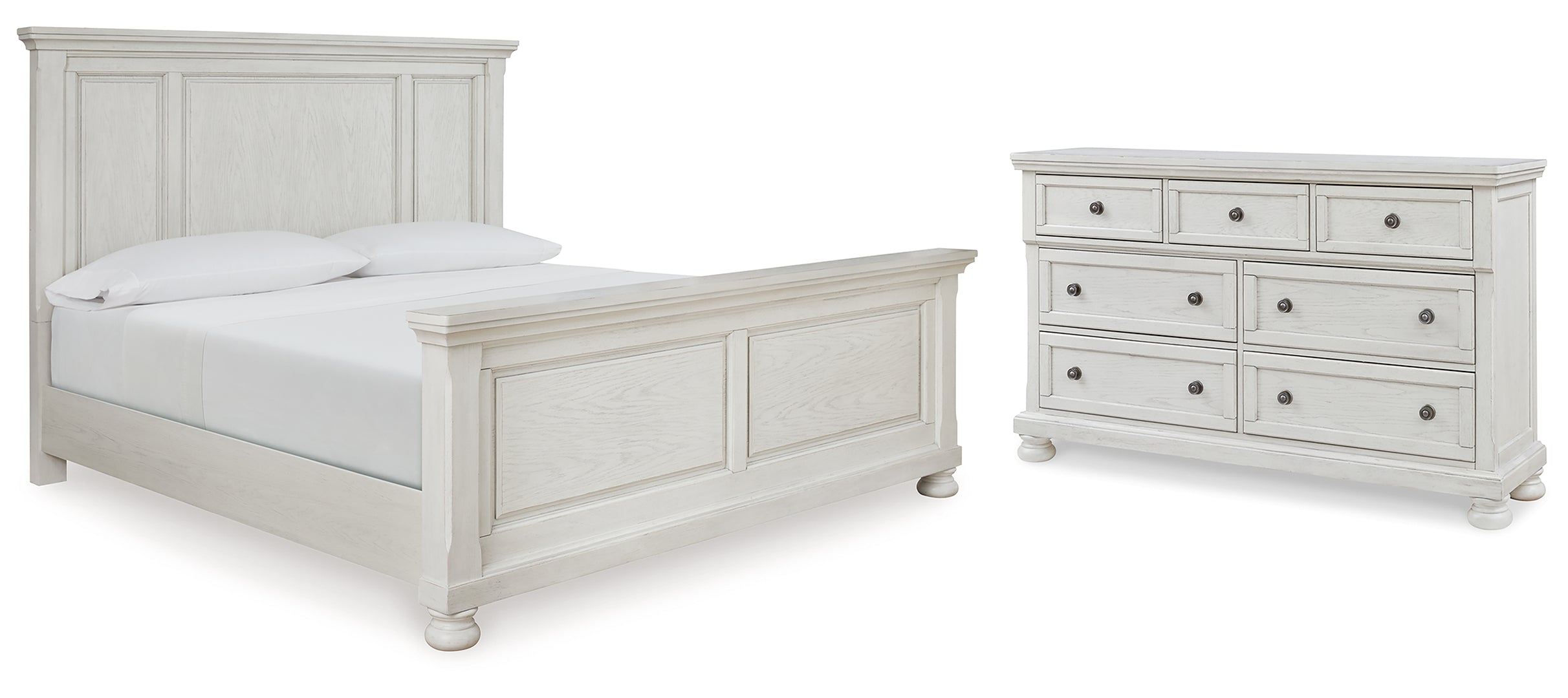 Robbinsdale White Panel Bedroom Set