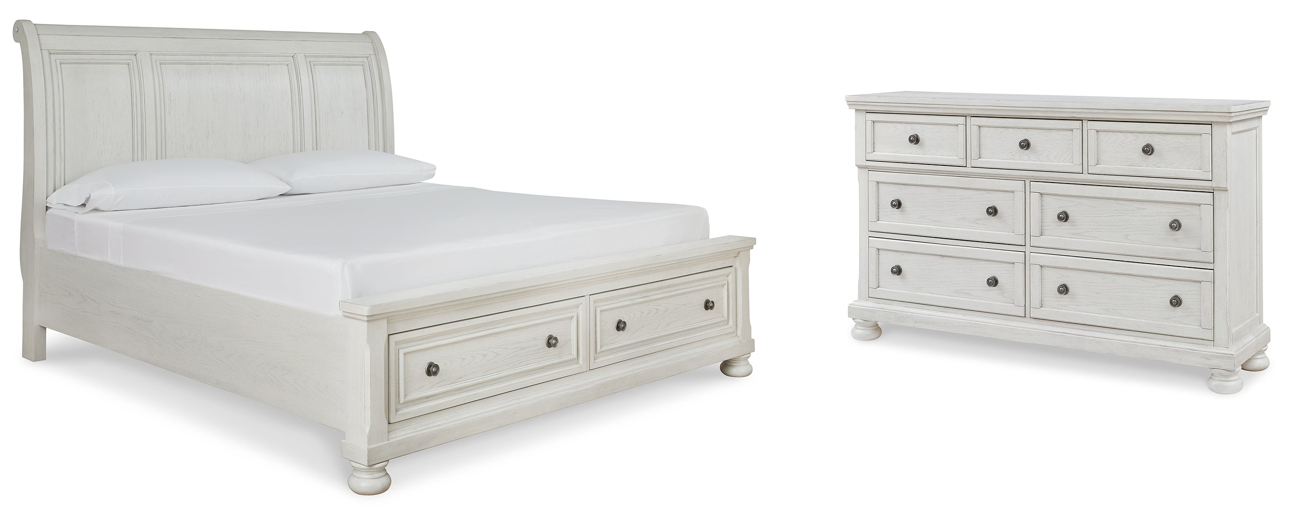 Robbinsdale White Panel Bedroom Set