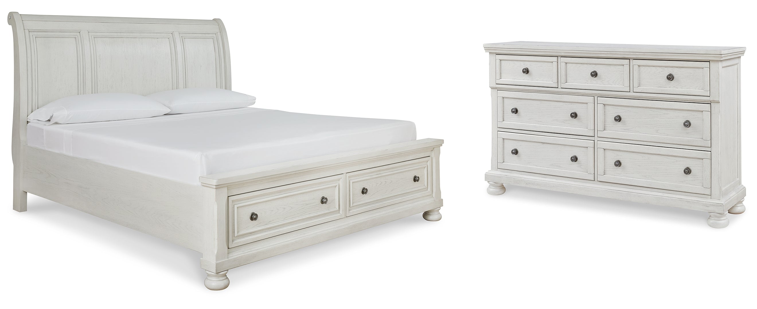 Robbinsdale White Panel Bedroom Set