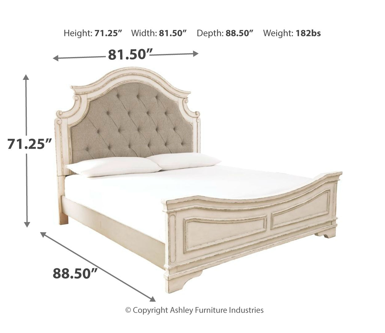 Realyn Beige Upholstered Bedroom Set