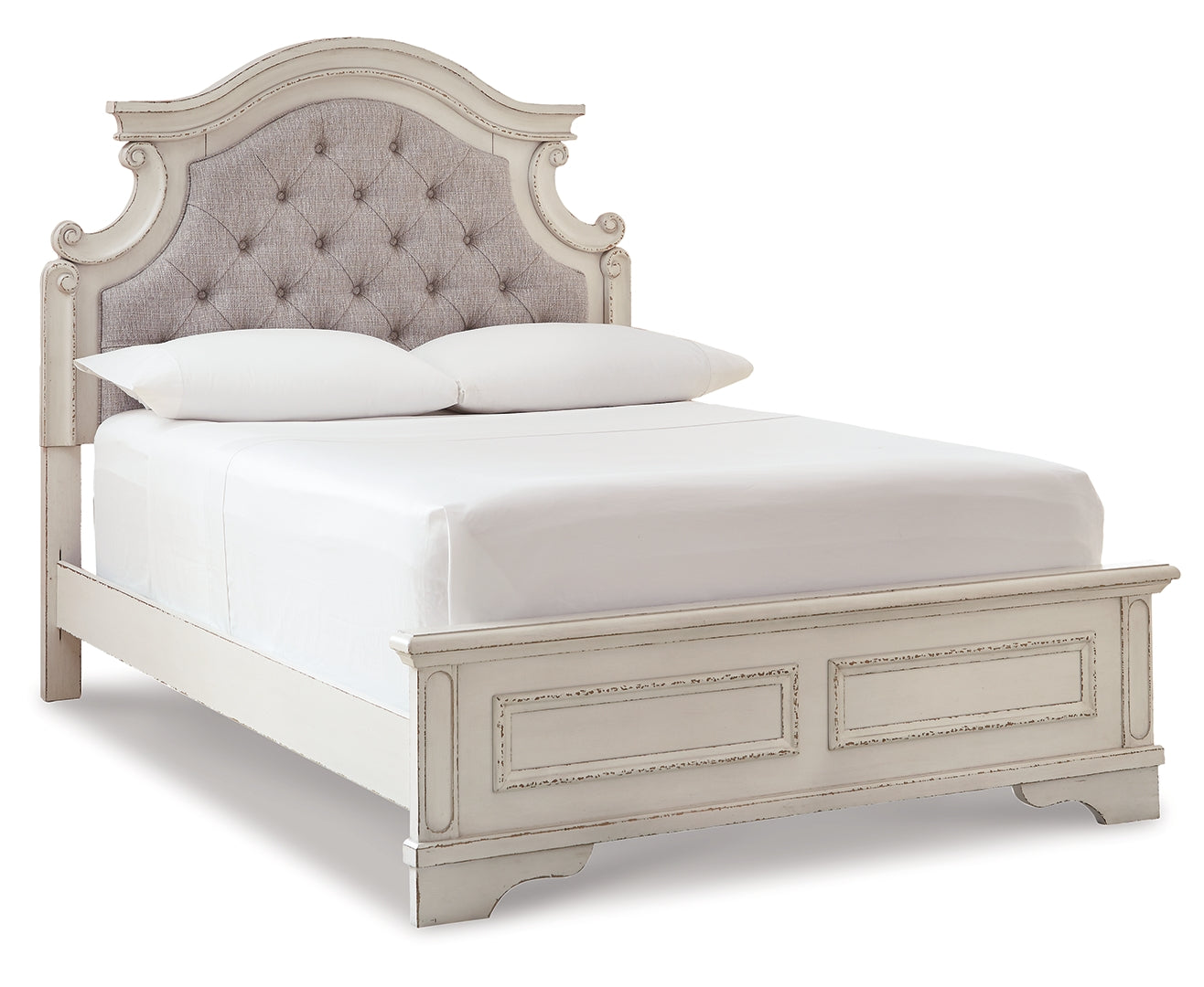 Realyn Beige Upholstered Bedroom Set