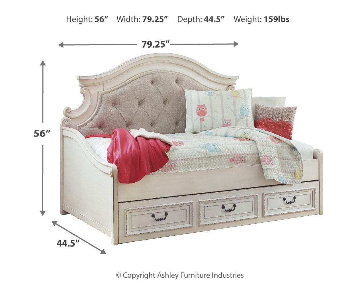 Realyn Day Bed with 1 Large Storage Drawer