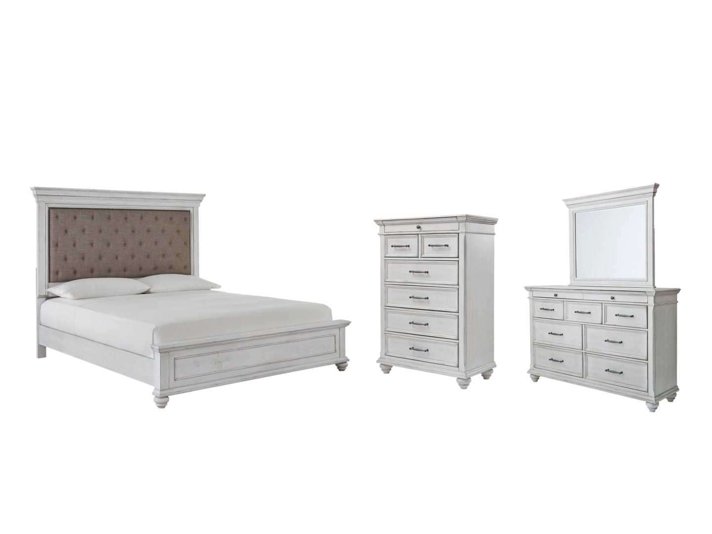 Kanwyn White Panel Bedroom Set