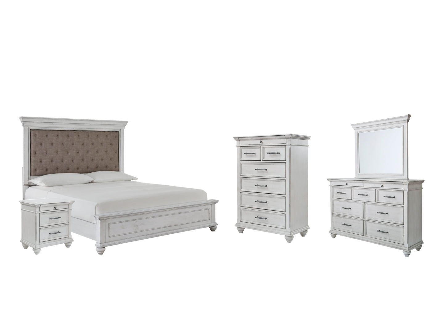 Kanwyn White Panel Bedroom Set