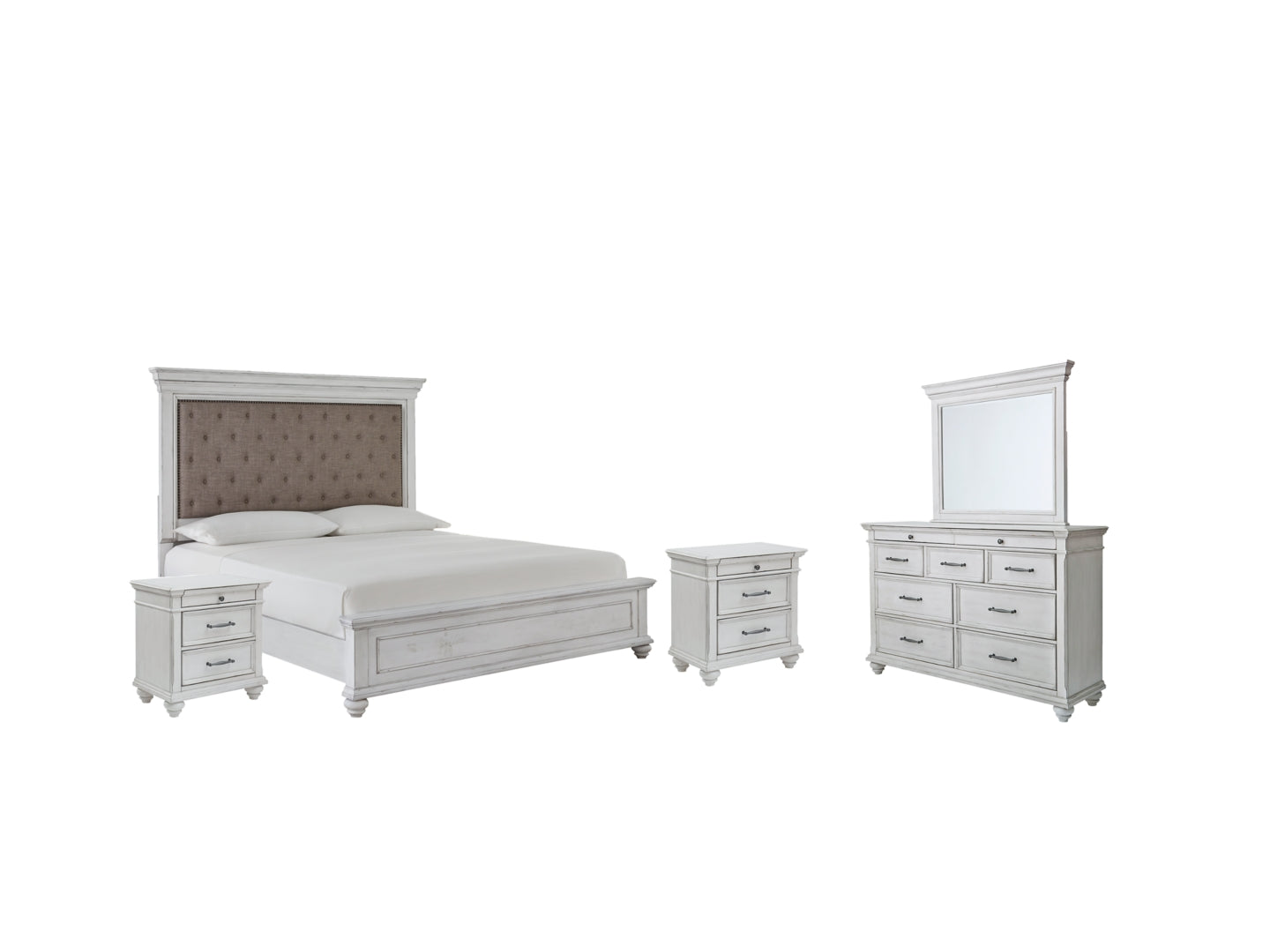 Kanwyn White Panel Bedroom Set