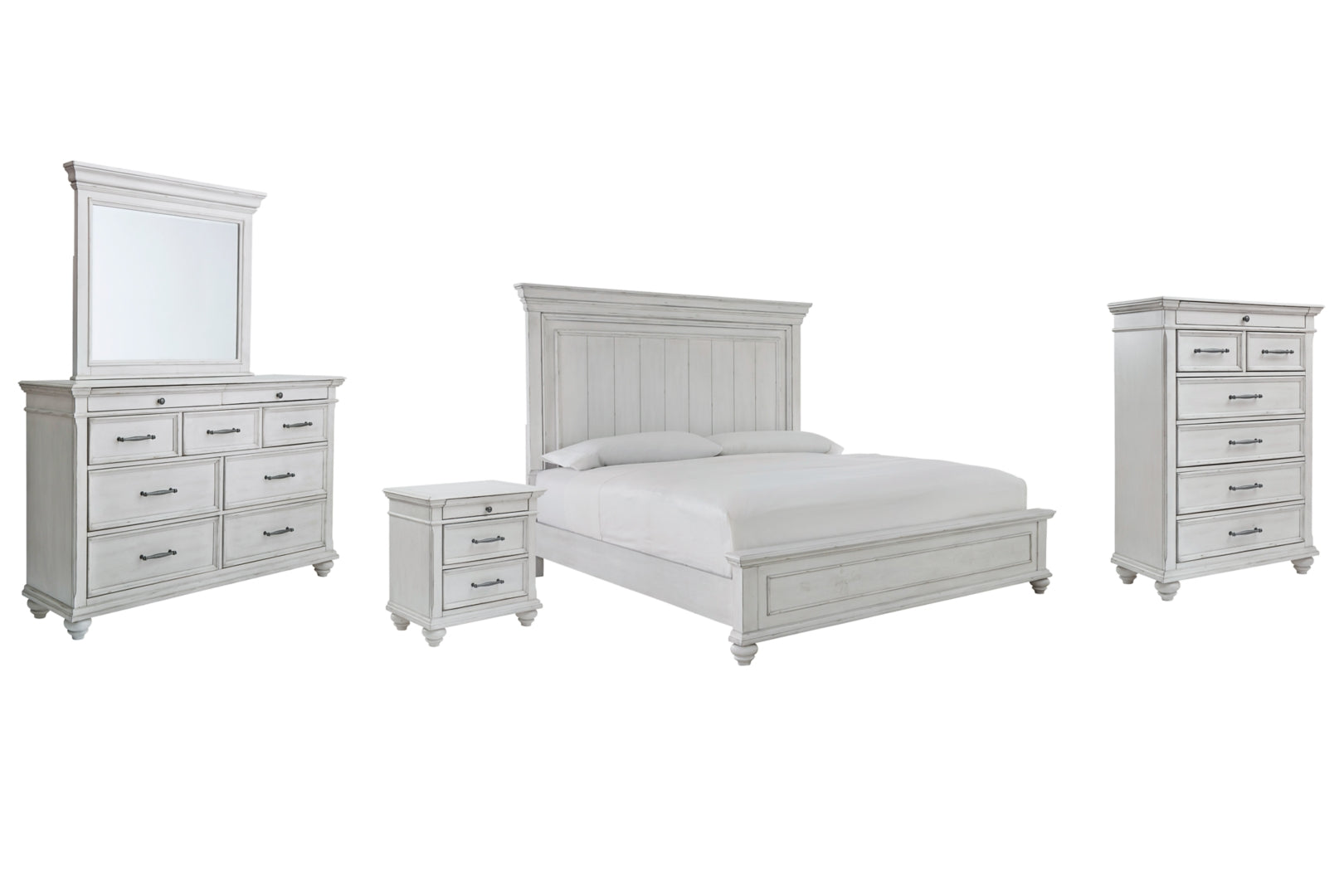 Kanwyn White Panel Bedroom Set