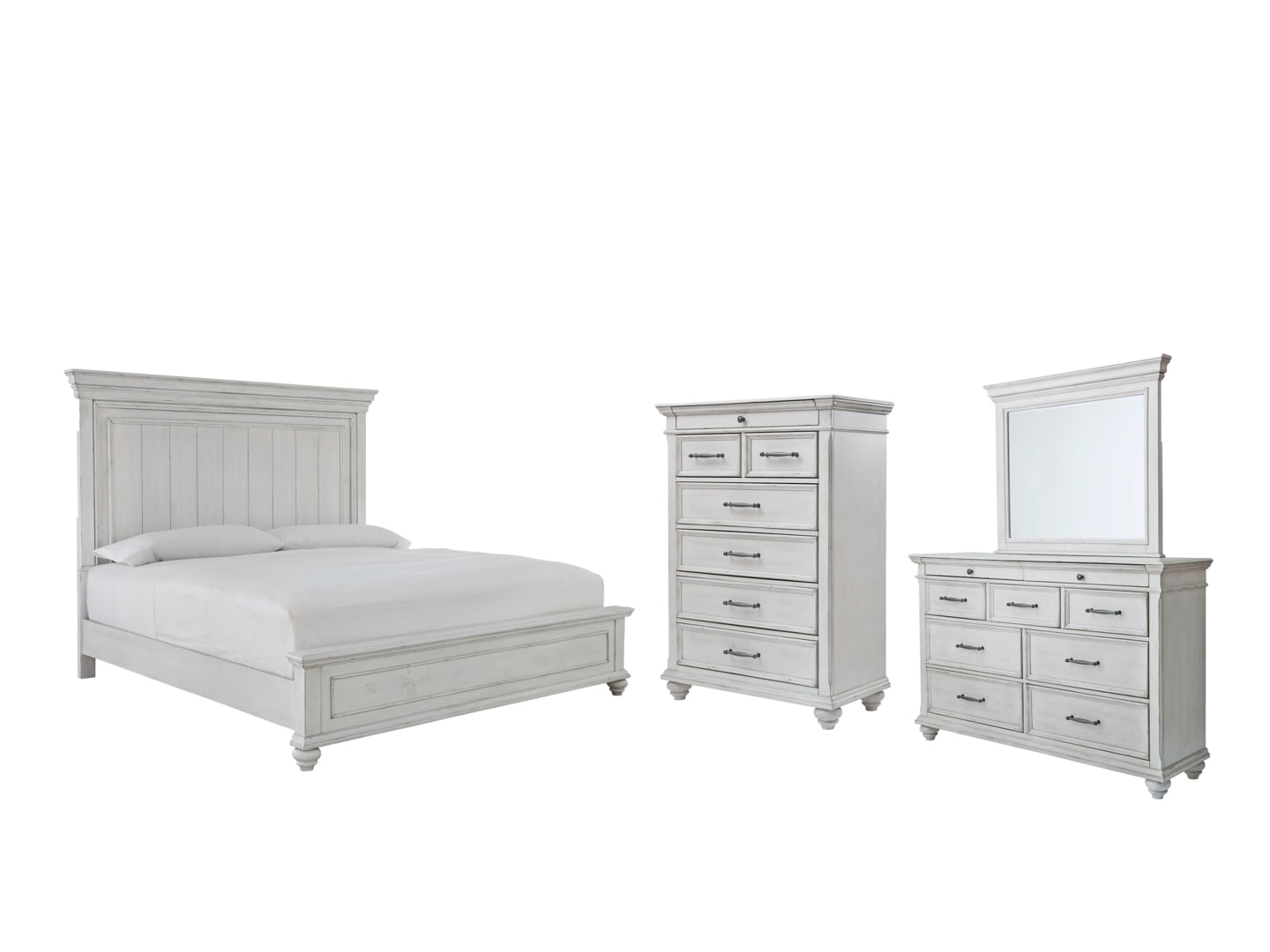 Kanwyn White Panel Bedroom Set