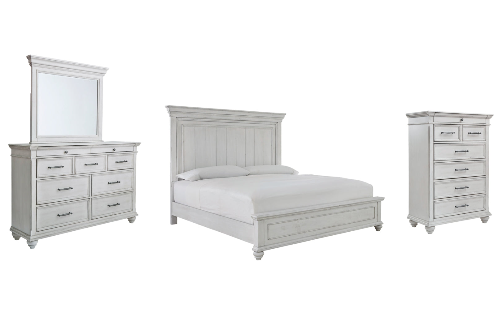 Kanwyn White Panel Bedroom Set