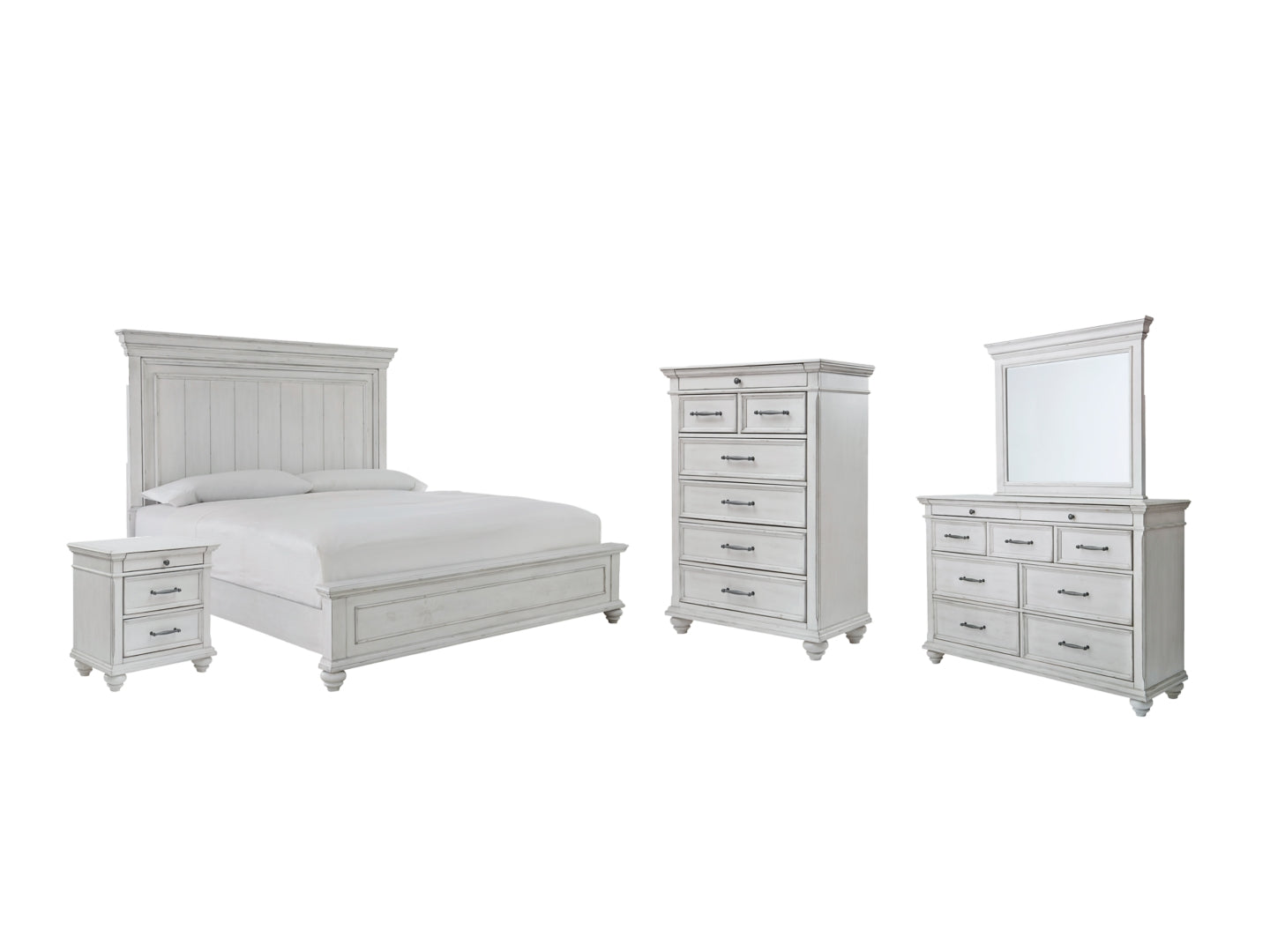 Kanwyn White Panel Bedroom Set