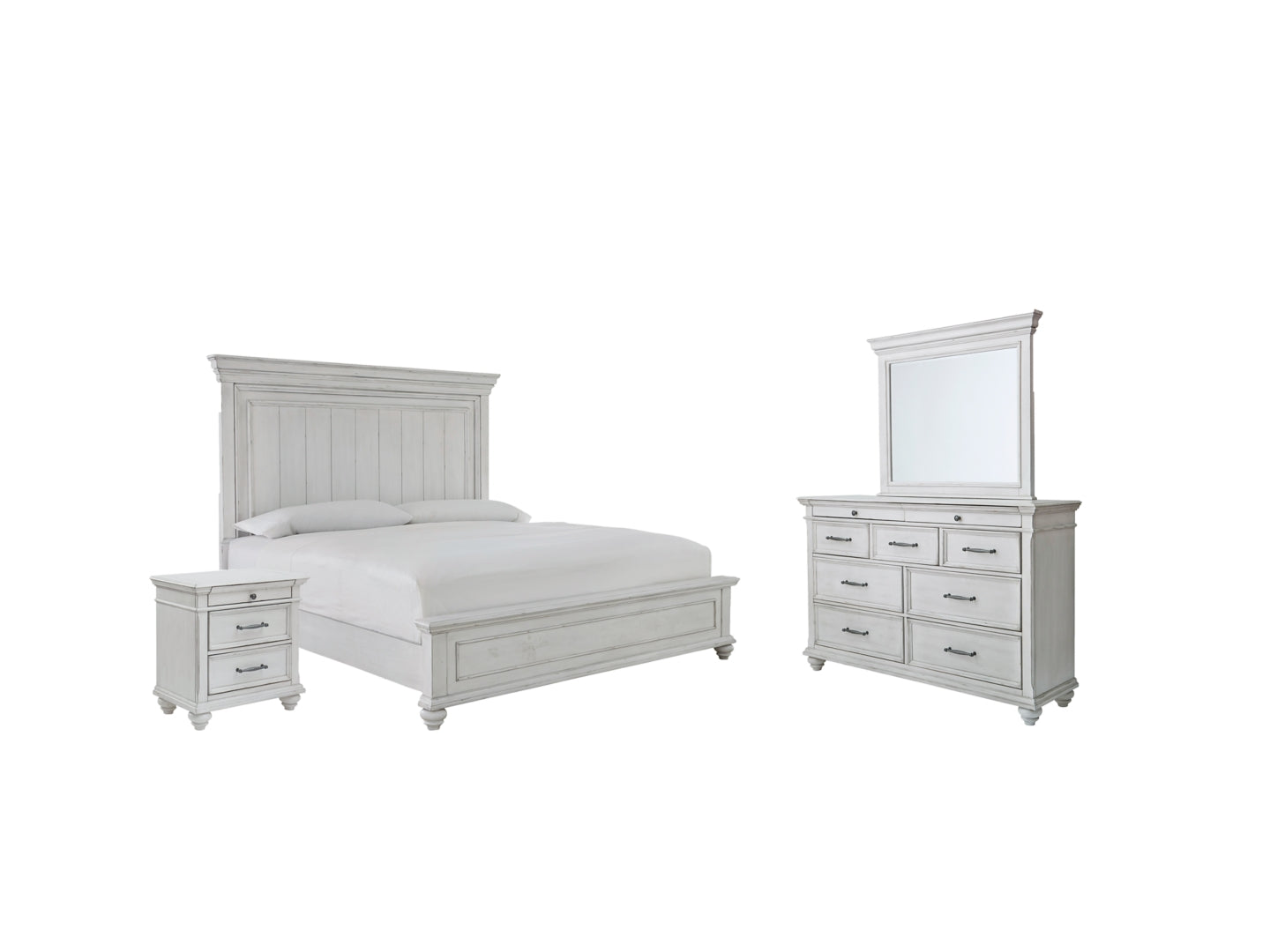 Kanwyn White Panel Bedroom Set