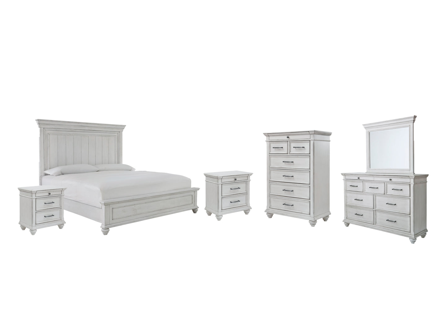 Kanwyn White Panel Bedroom Set