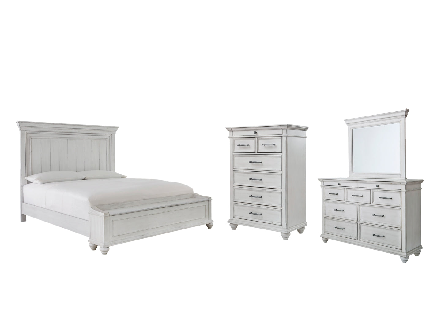 Kanwyn White Panel Bedroom Set