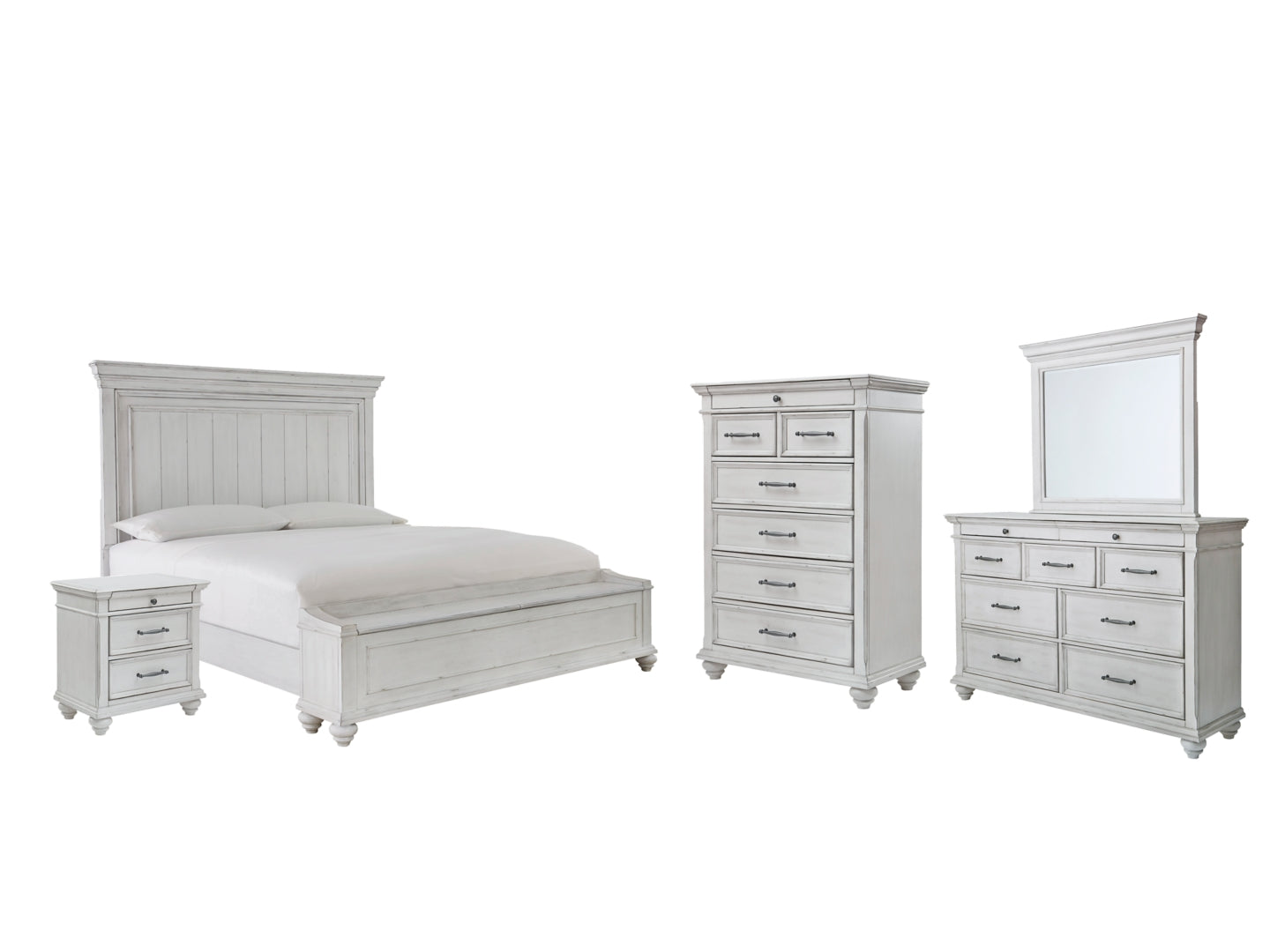 Kanwyn White Panel Bedroom Set