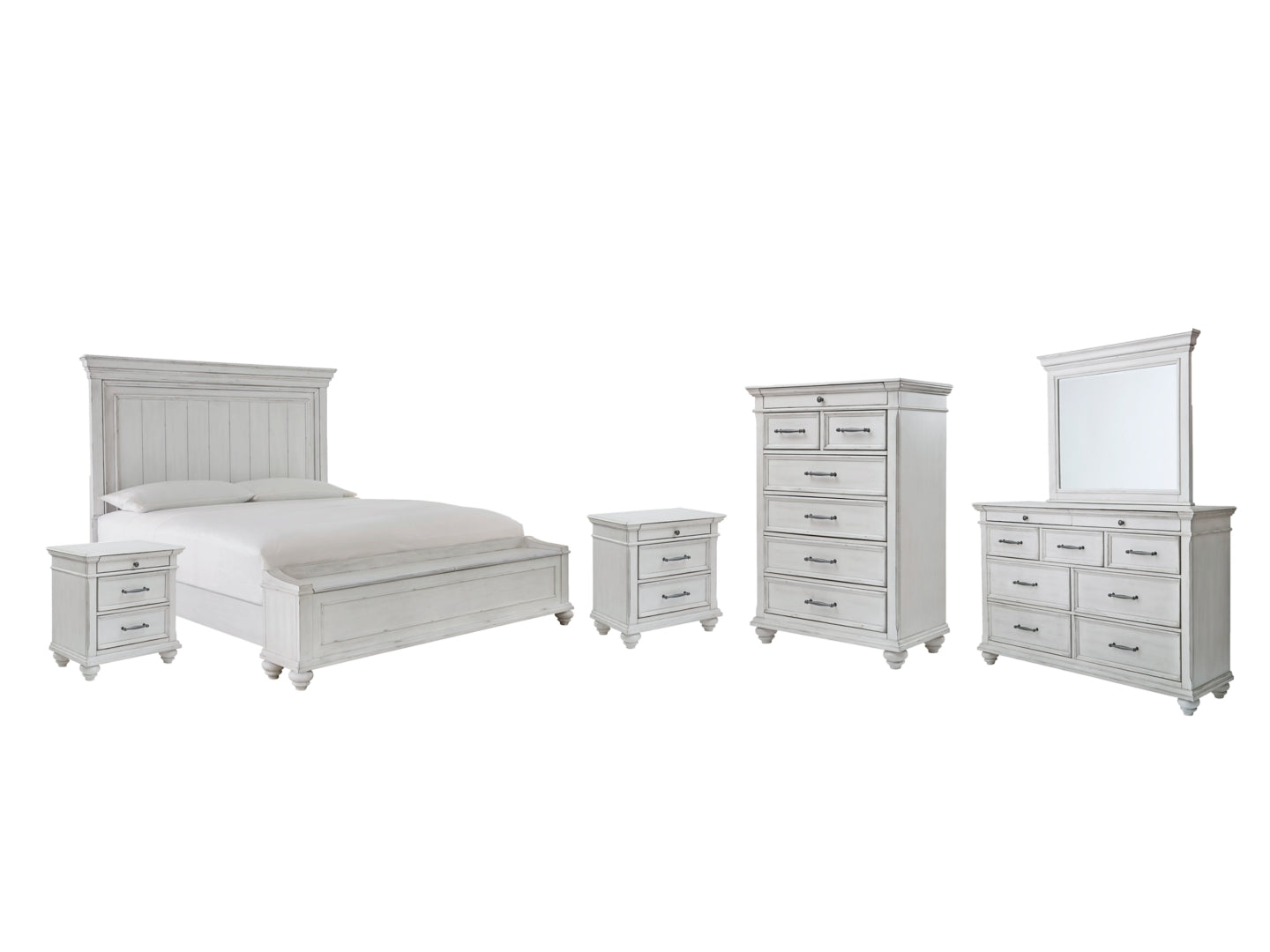 Kanwyn White Panel Bedroom Set