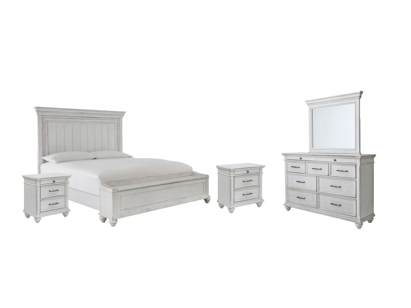 Kanwyn White Panel Bedroom Set