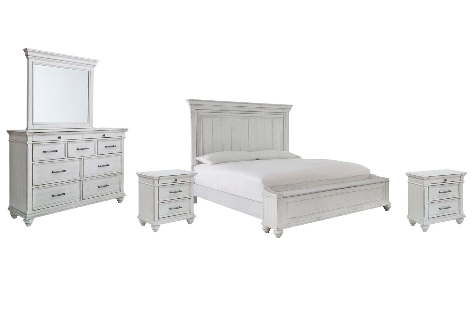 Kanwyn White Panel Bedroom Set