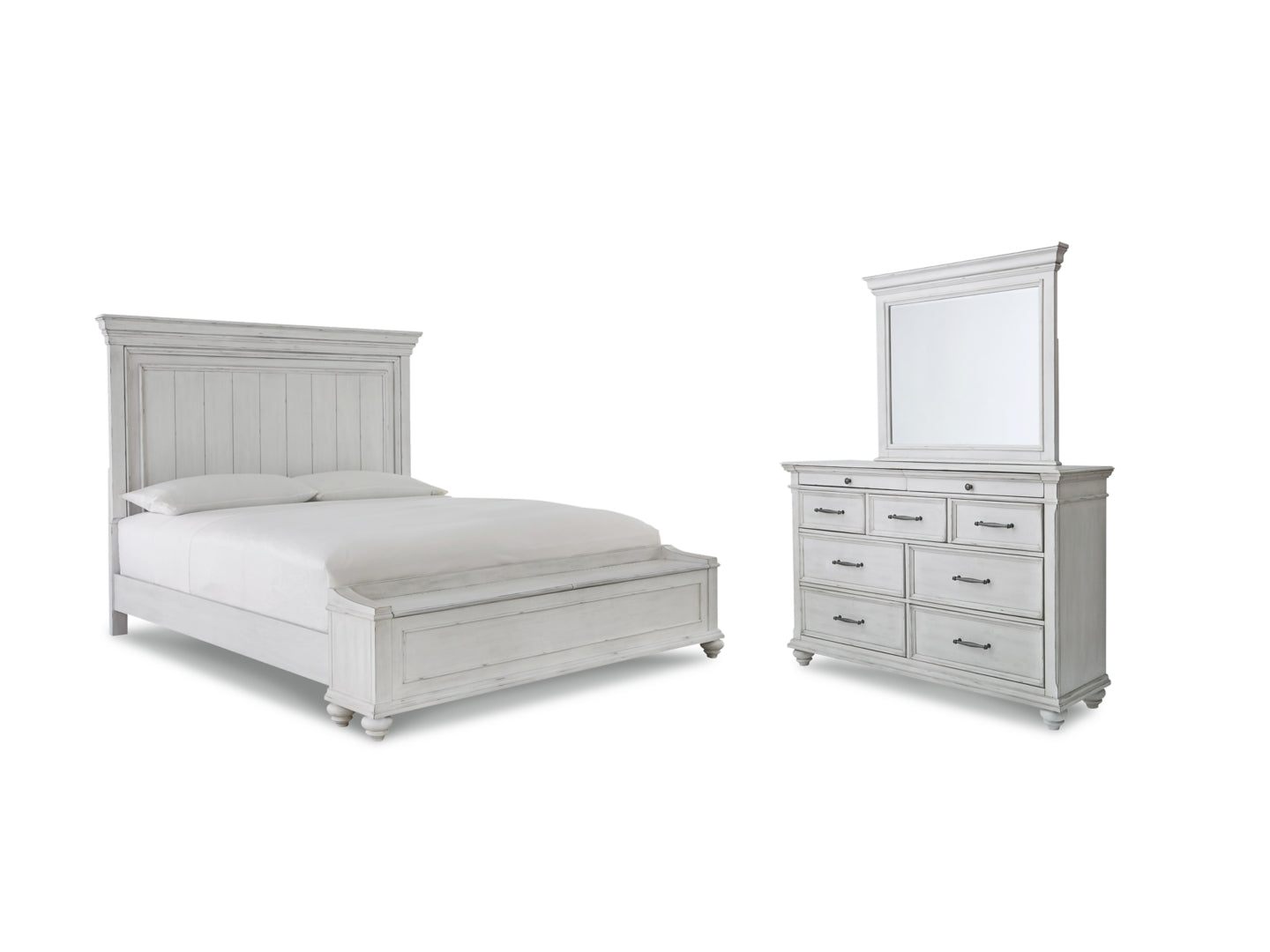 Kanwyn White Panel Bedroom Set