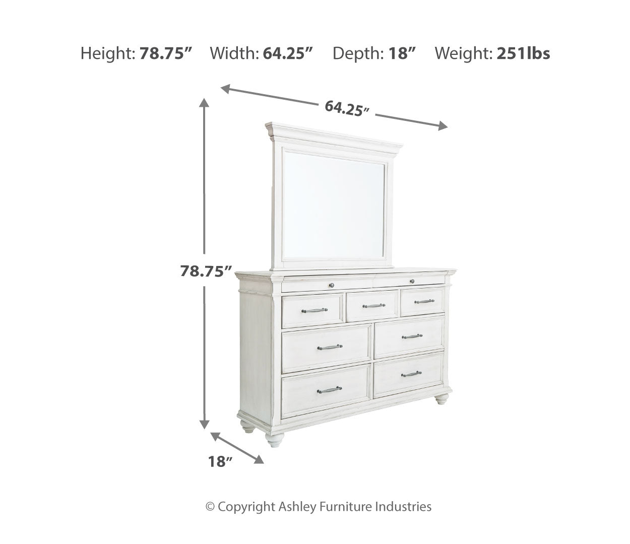 Kanwyn White Panel Bedroom Set