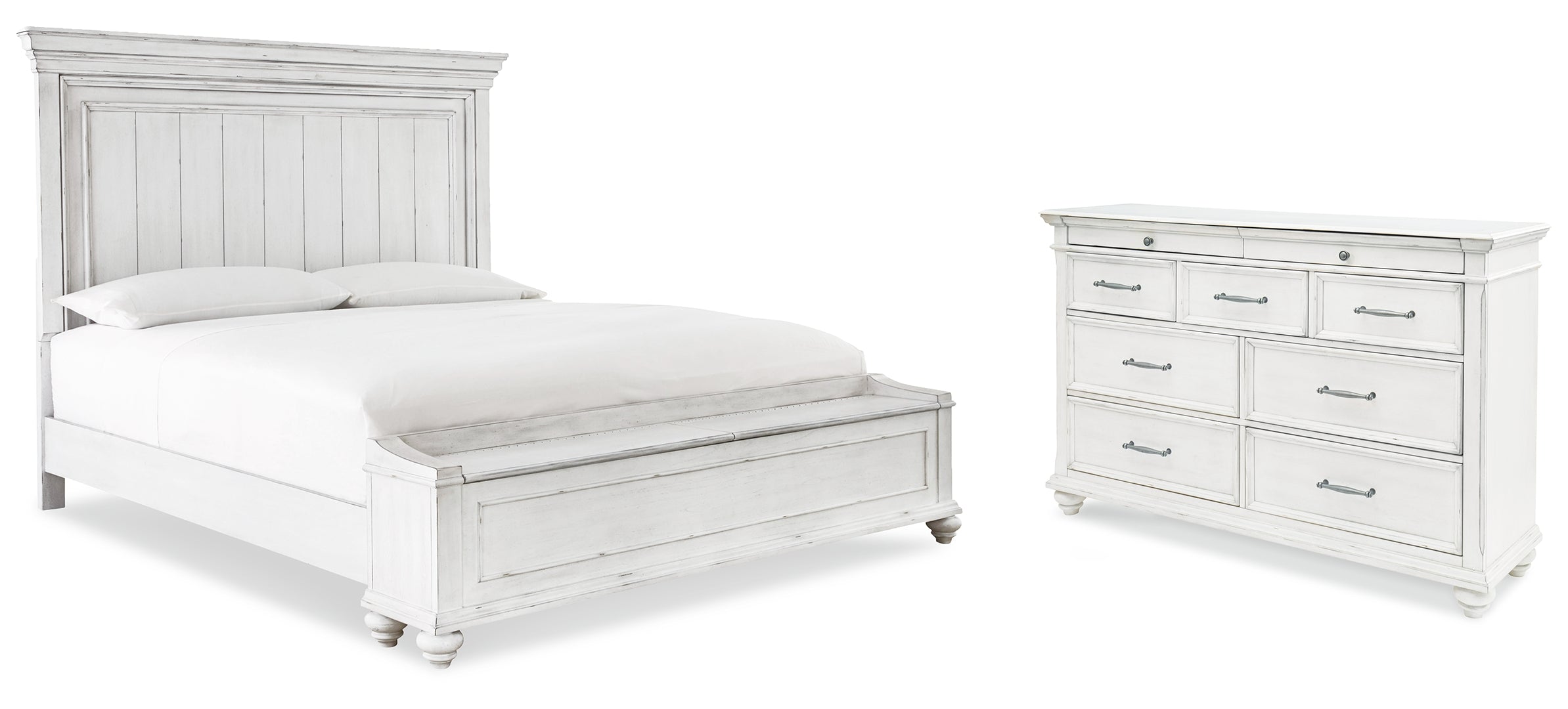 Kanwyn White Panel Bedroom Set