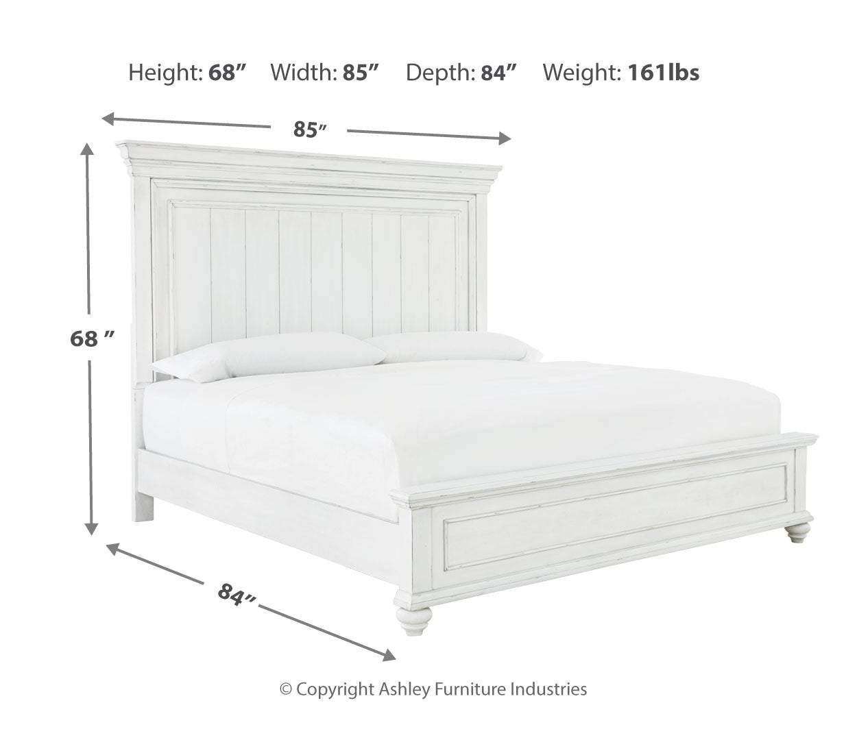 Kanwyn White Panel Bedroom Set